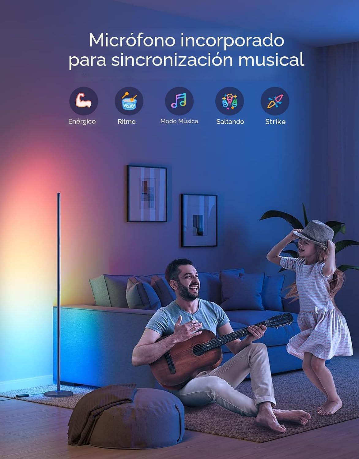 Govee RGBIC - Lámpara de pie básica, lámpara de esquina LED funcion...