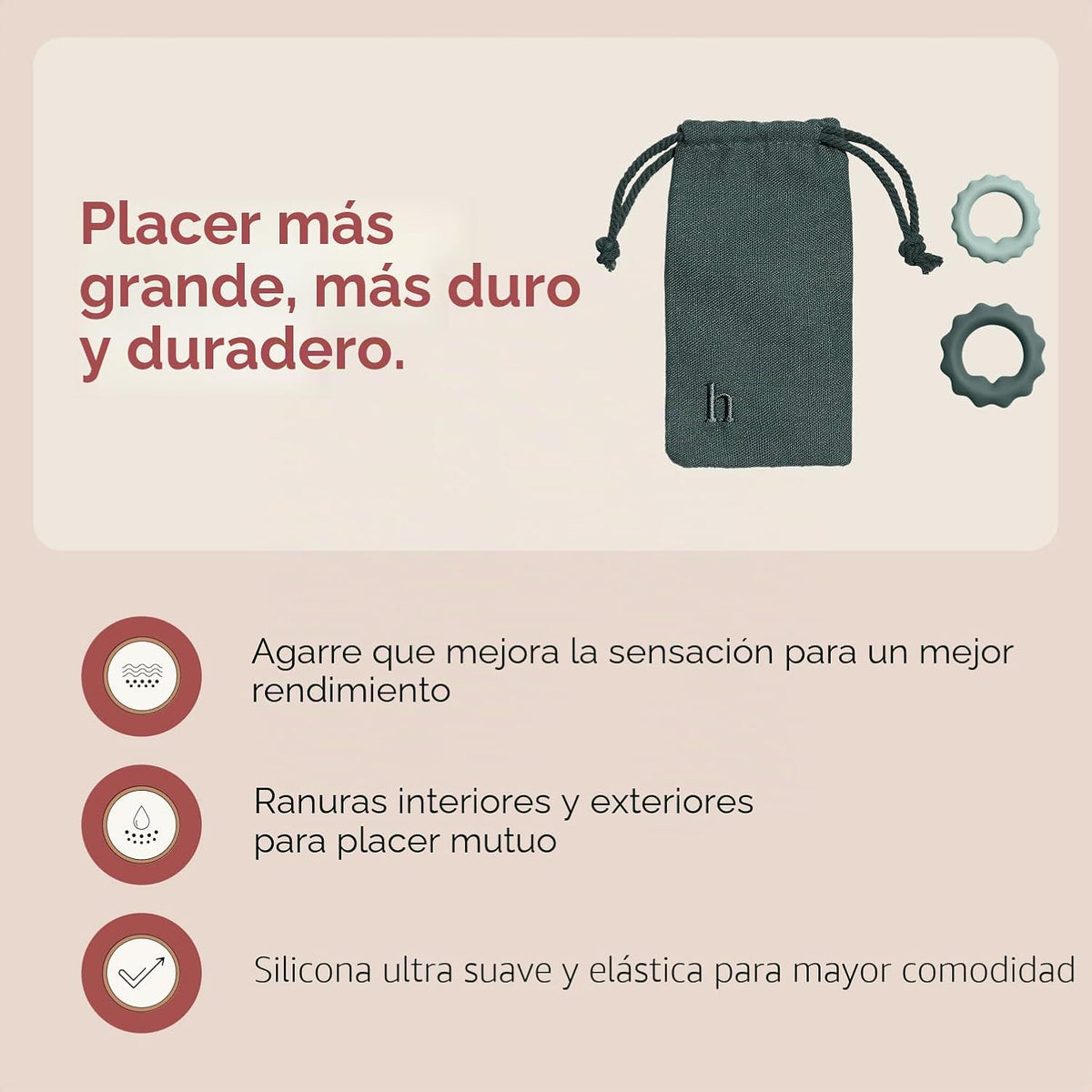 Anillos para pene HIMS &amp; HERS - Juego de anillos de pene de sil...