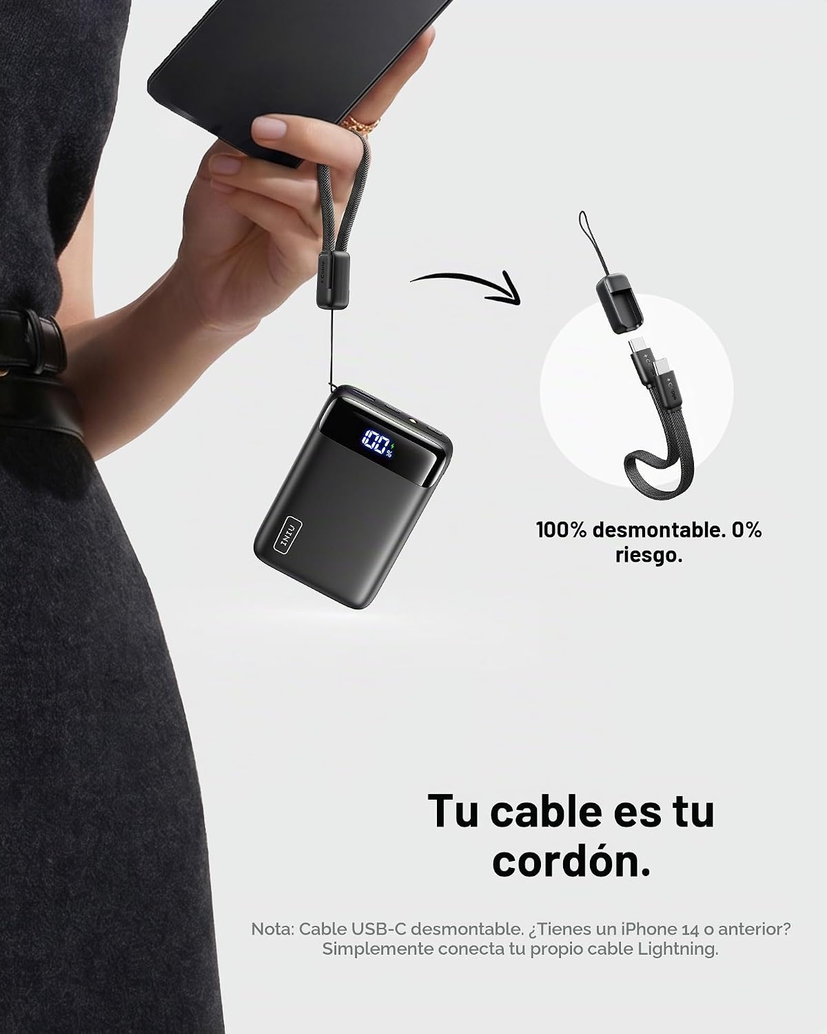 Cargador portátil INIU, el banco de energía de carga rápida más peq...