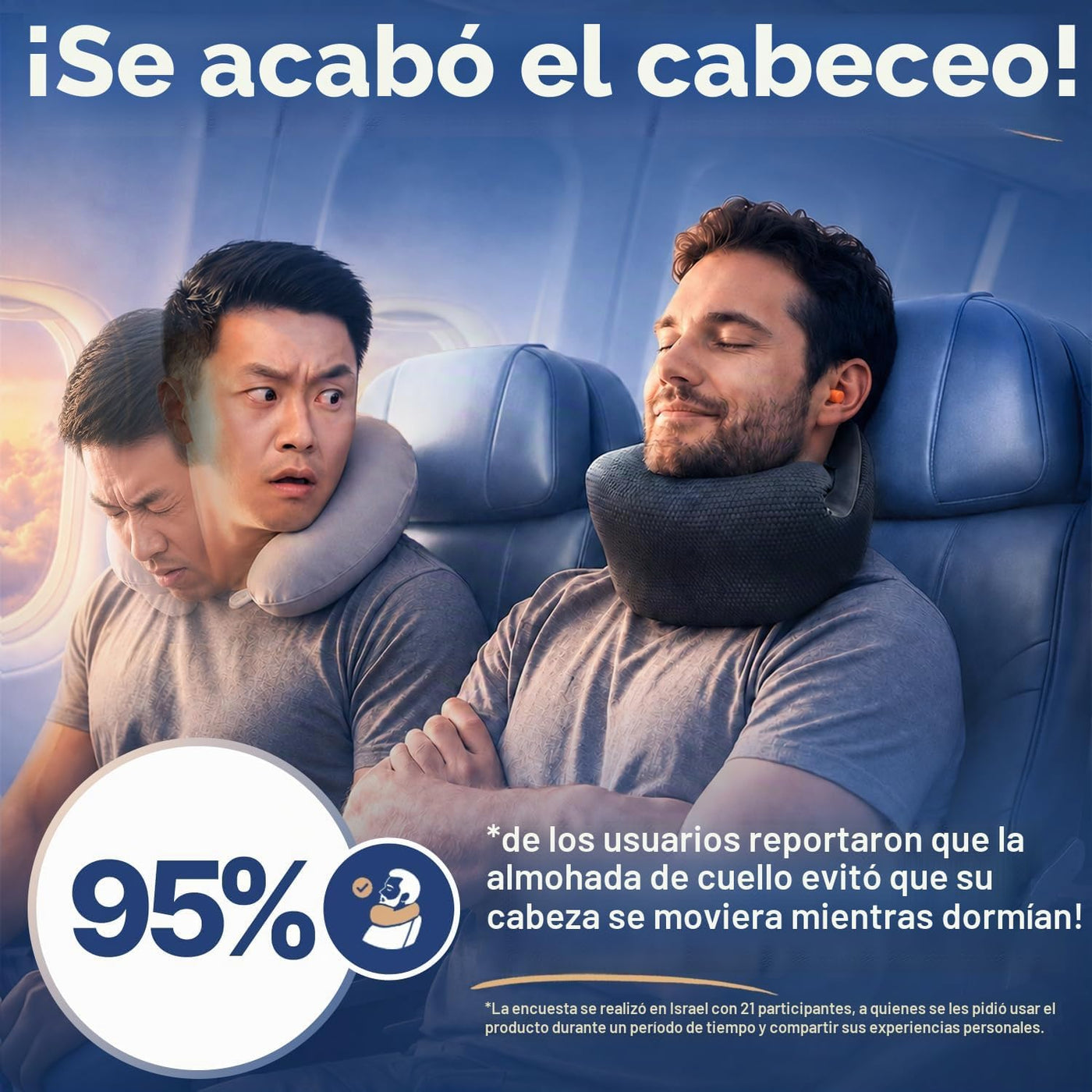 ComfyNap® Almohada de cuello de viaje versátil para avión [patentad...