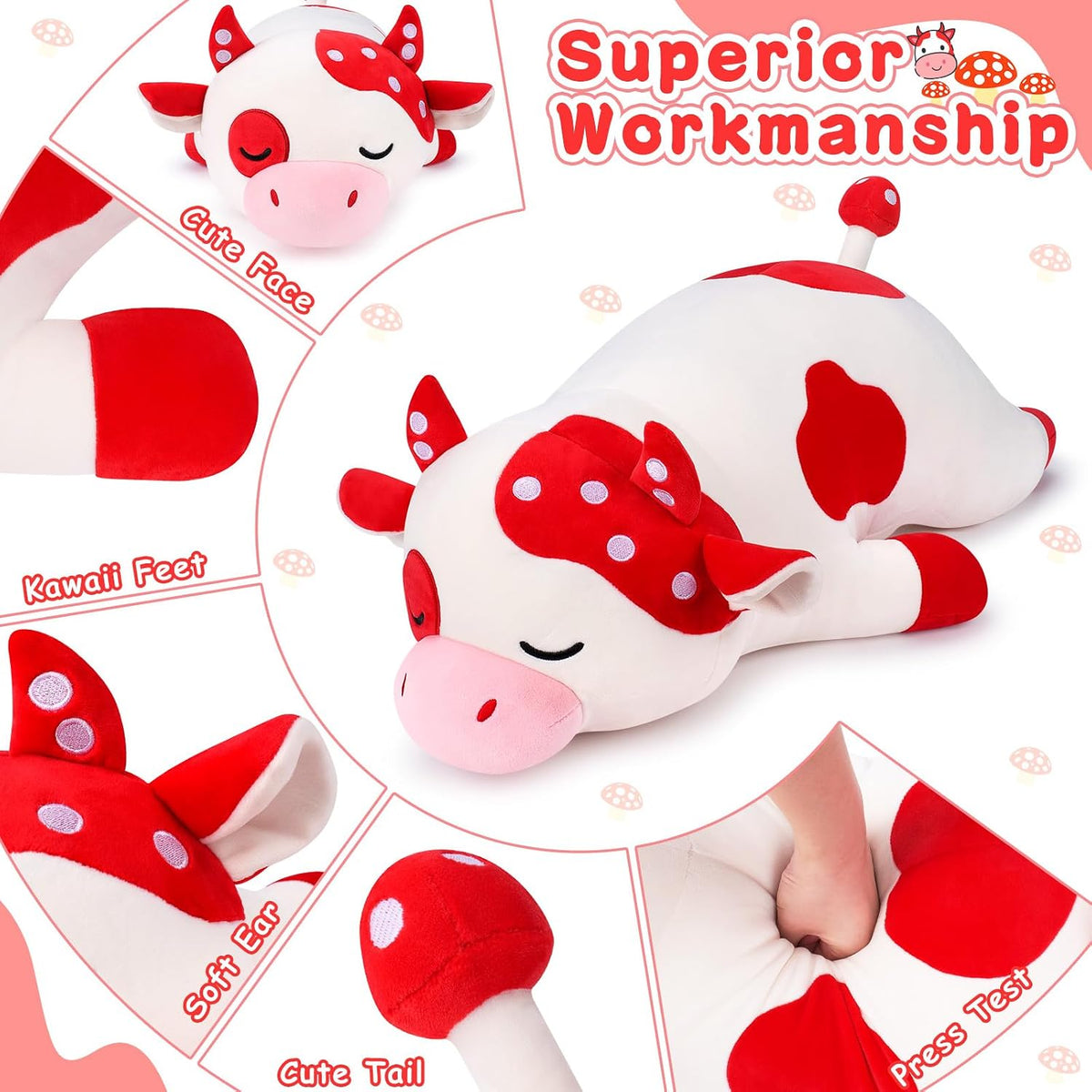 Auspicious beginning Peluche de Vaca Hongo Gigante de 30''...