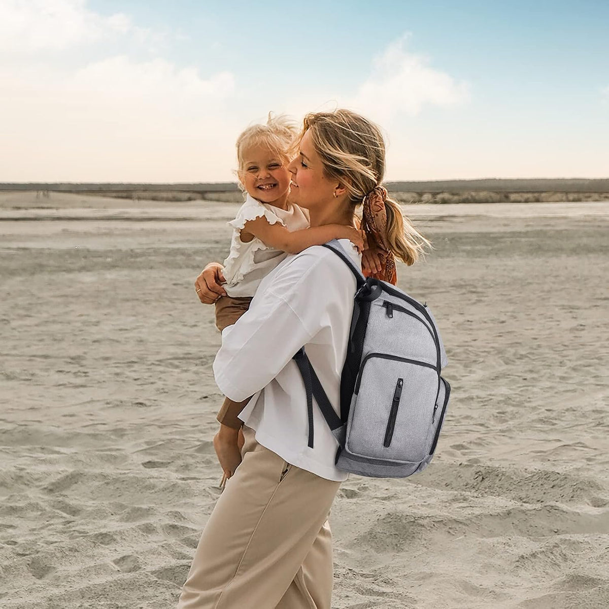 Mancro - Mochila, pañalera, Mochila para pañales para papá y mamá,...