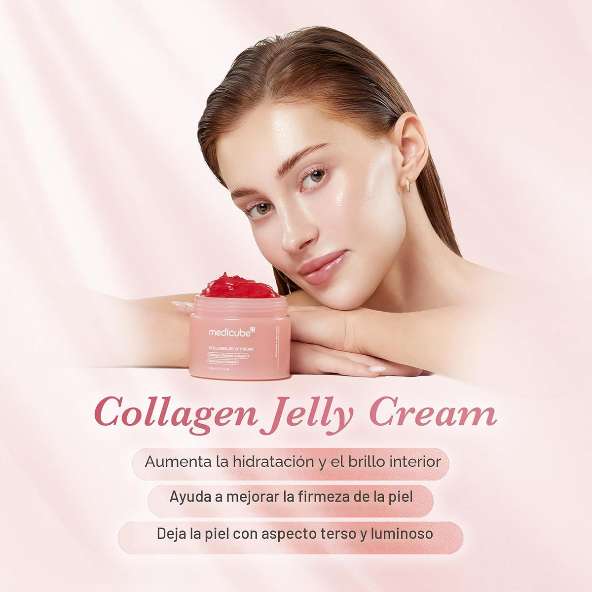 medicube Crema de gelatina de colágeno, crema hidratante para piel...
