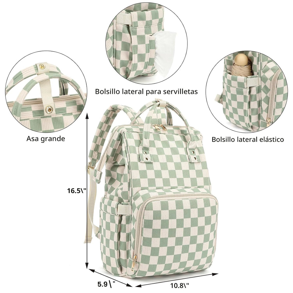 Mochila para pañales de bebé Dezcrab para mamá, bolsa de pañales de...