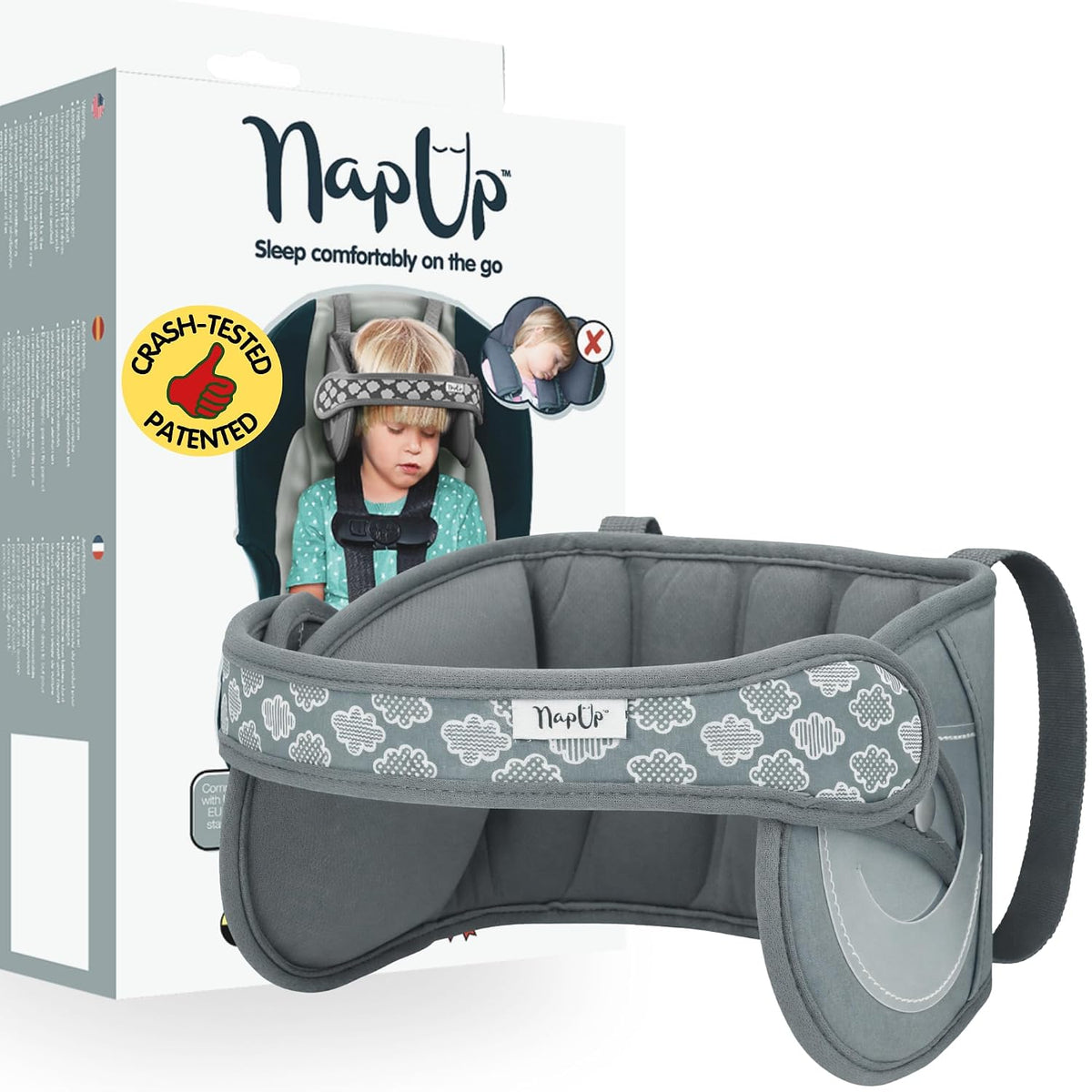NapUp Soporte de cabeza de asiento de coche para niños pequeños - S...