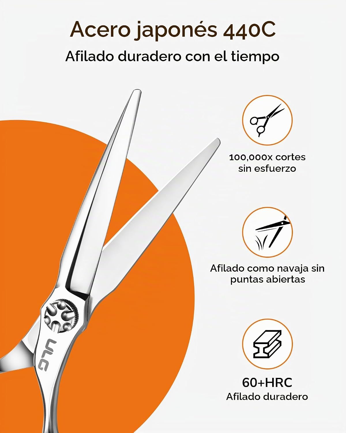 ULG Tijeras profesionales del corte del pelo 6.7" tijeras de pe...