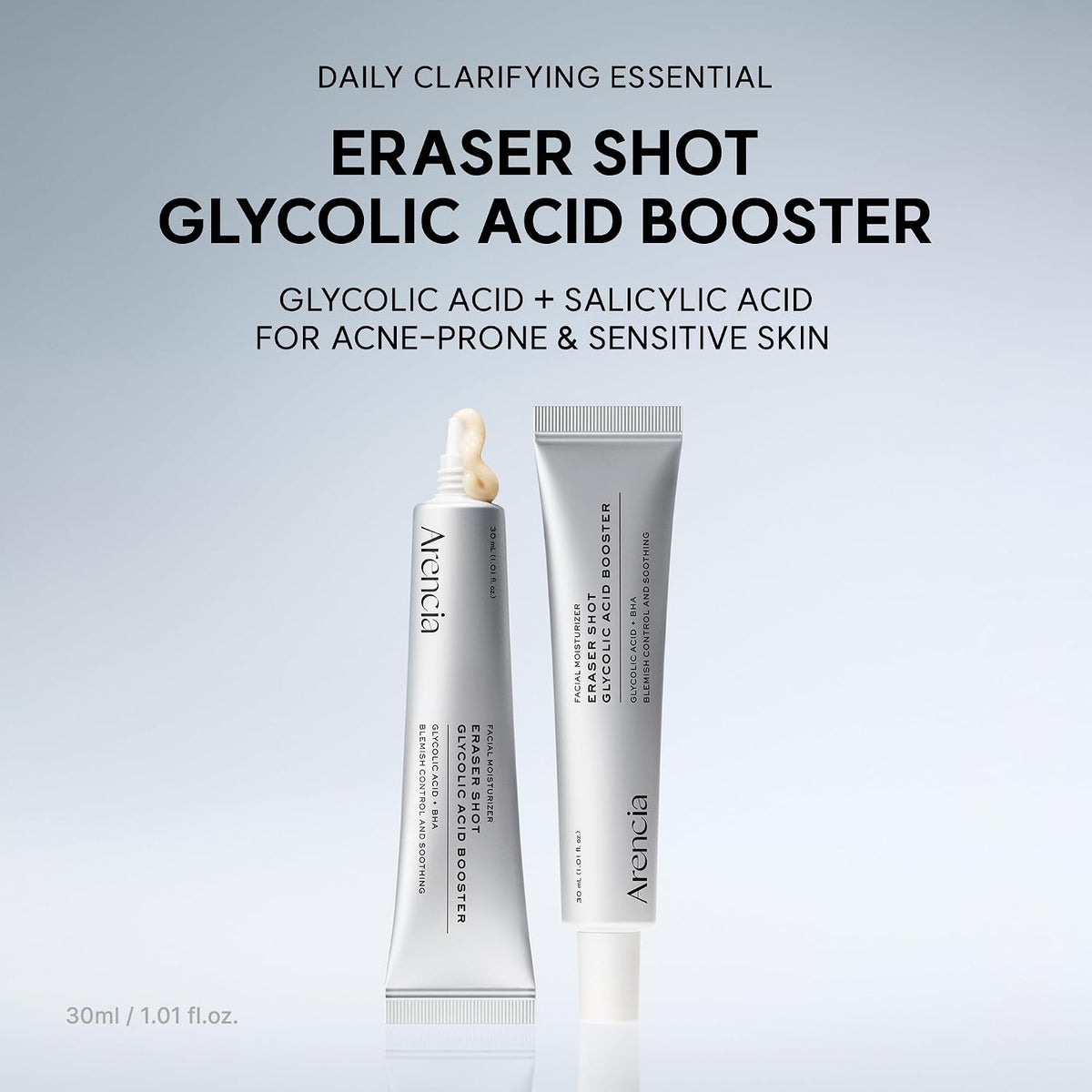 Arencia Erasor Shot - Tónico exfoliante de ácido glicólico al 10% +...