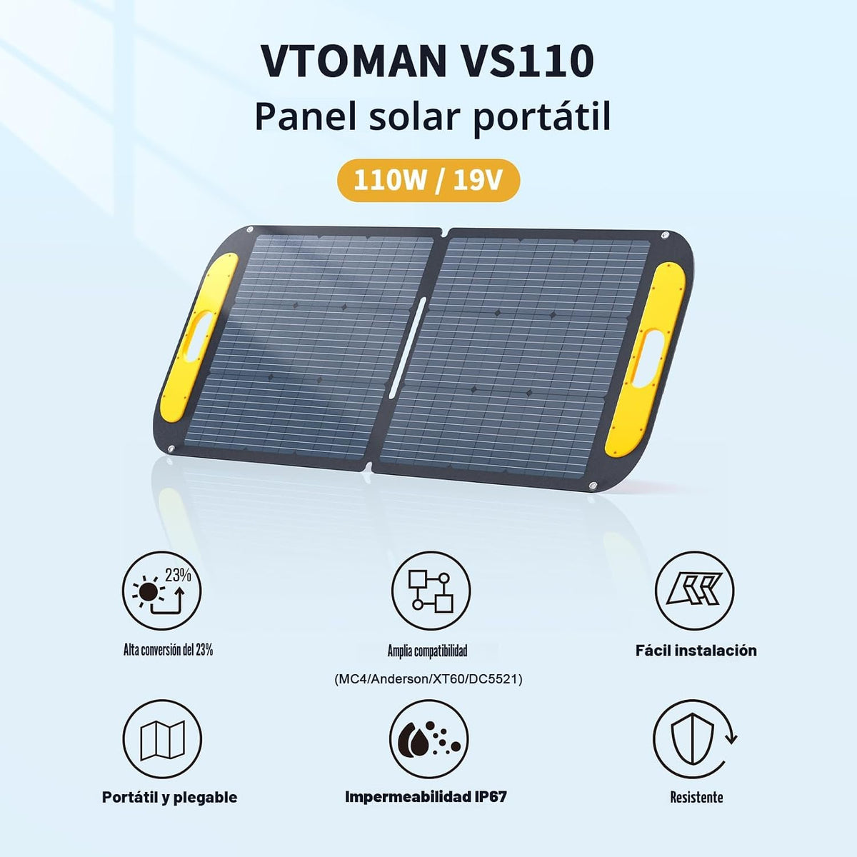 VTOMAN Jump 600X 600W Estación de energía portátil con panel solar...