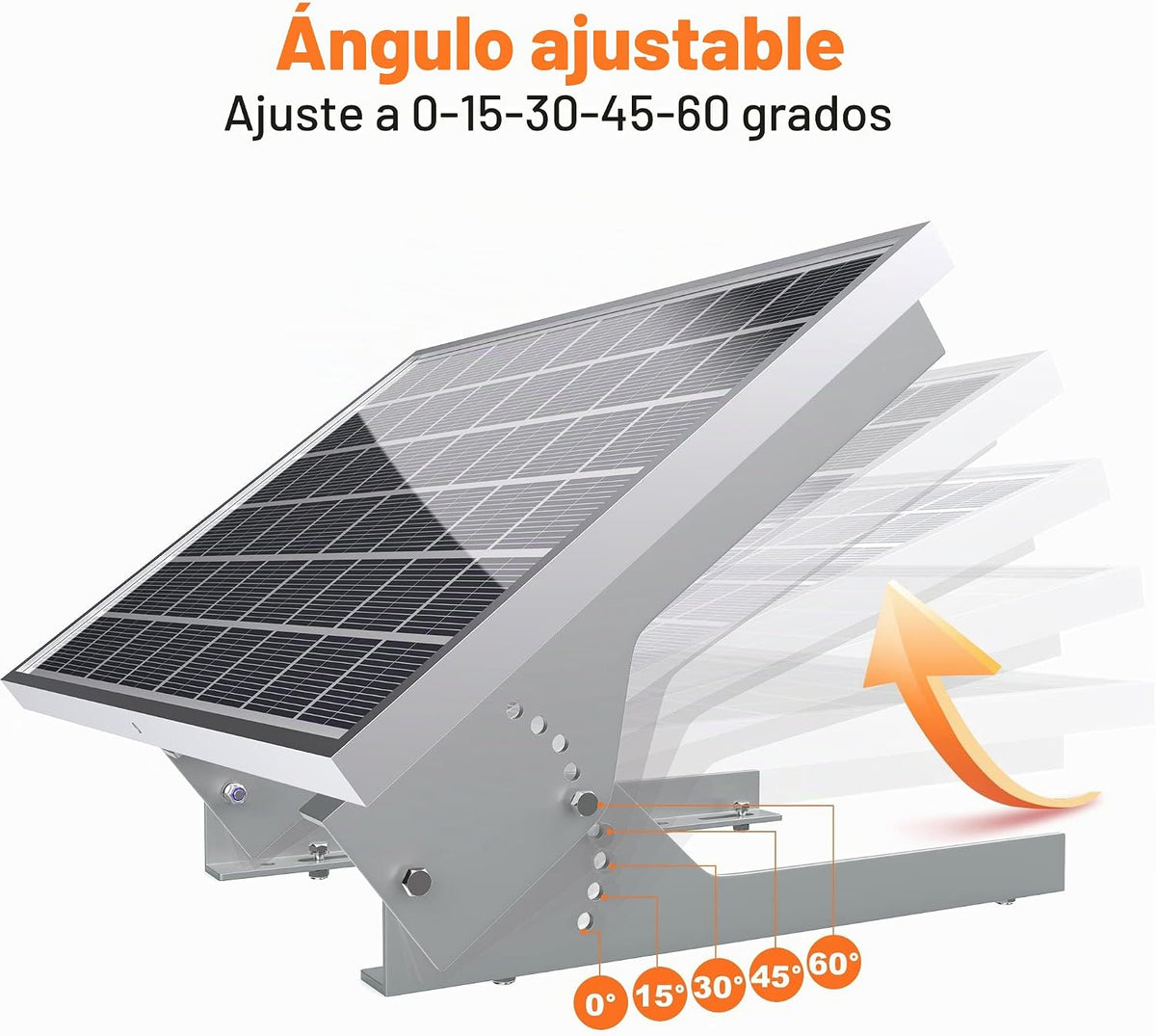 SOLPERK Soporte para panel solar: soporte de 13.8 pulgadas, ángulo...