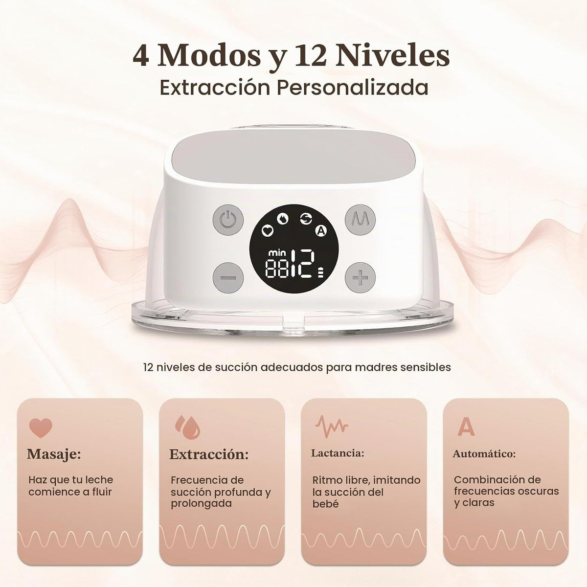 Mcadero Extractor de leche eléctrico M5 - Bomba manos libres portát...