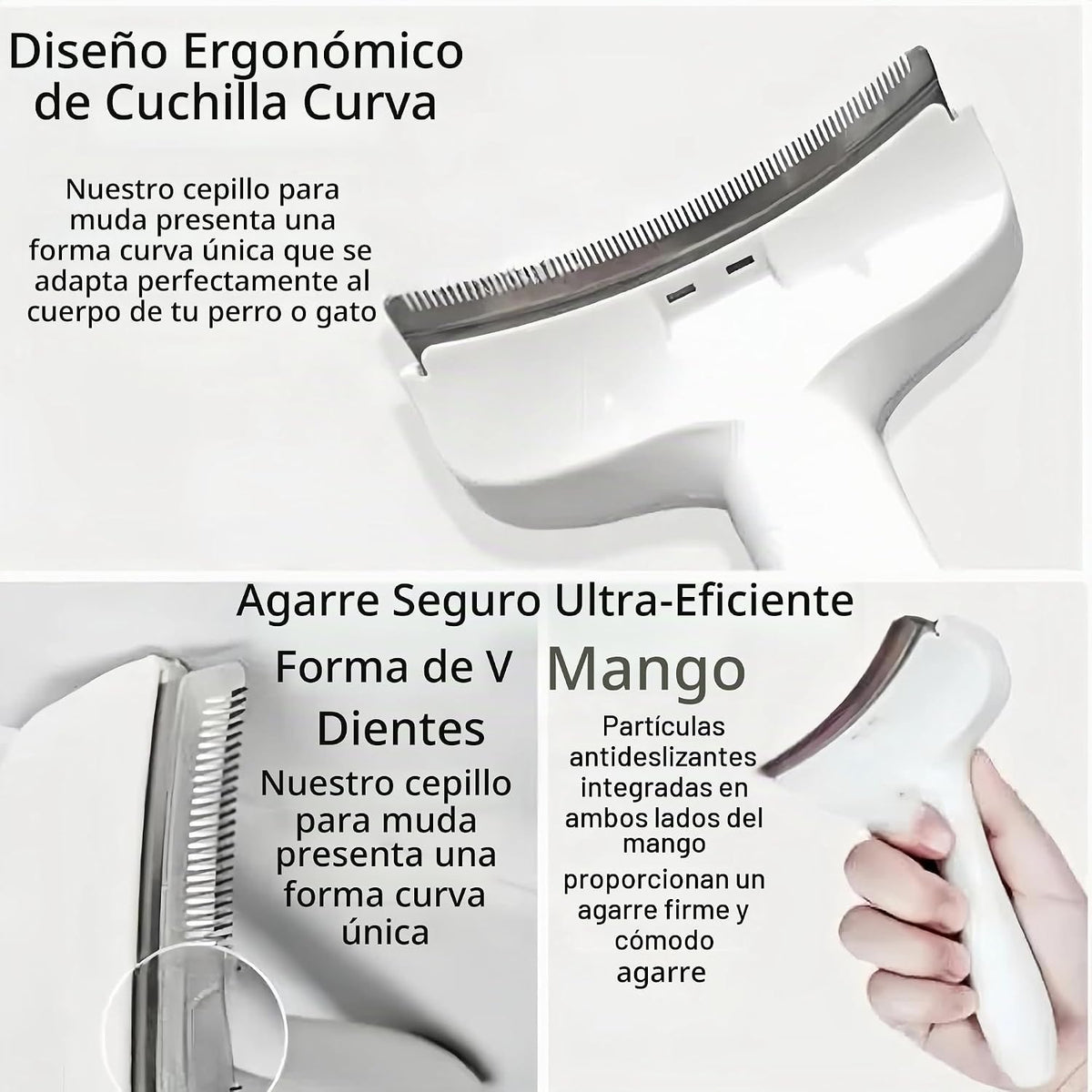 Treayes Cepillo blanco para perros pequeños para desprendimiento, p...
