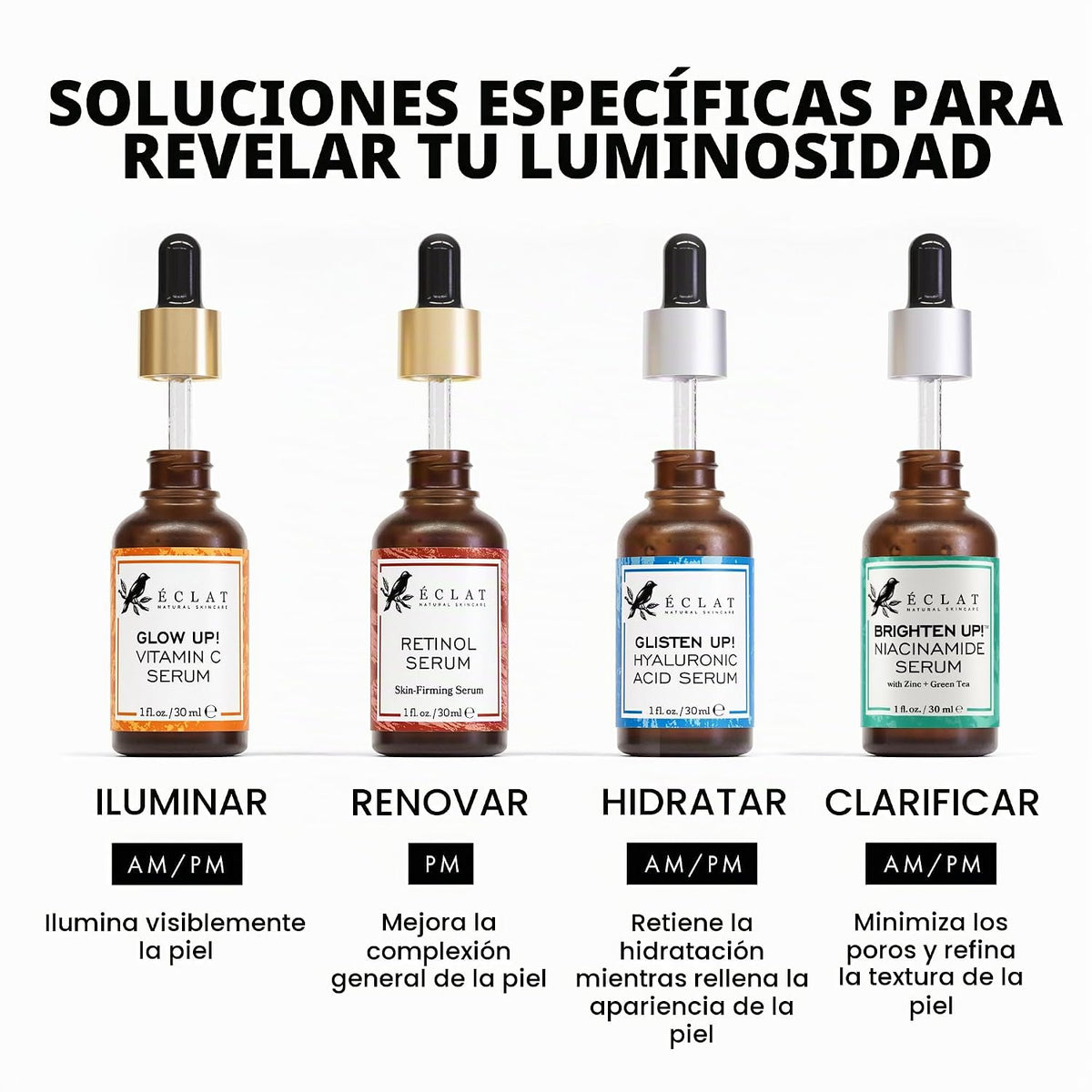 Eclat Skincare Suero de niacinamida clarificante, 12% niacinamida c...