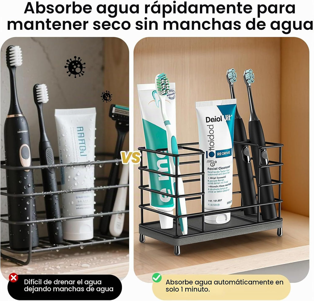 Portacepillos de dientes con alfombrilla de secado rápido\u2014Sopo...