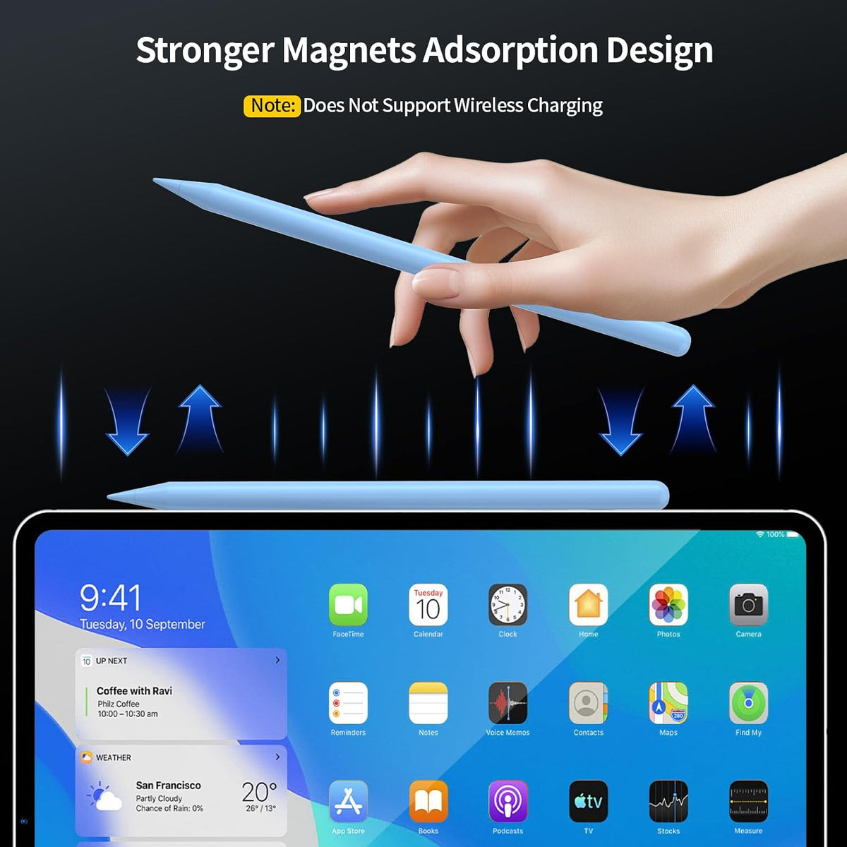 Lápiz óptico para iPad 2018-2026, 2 iPencil de carga rápida USB-C c...