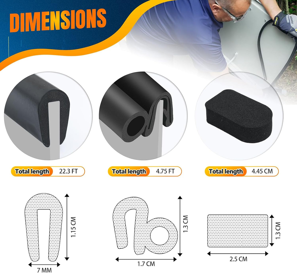 para kit de burletes para puerta de sótano Bilco (4 almohadillas de...