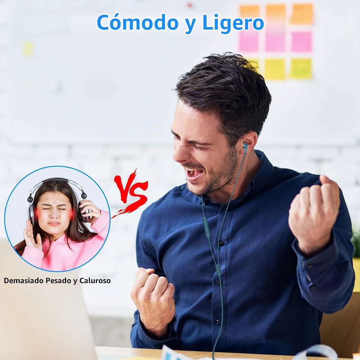 AIAUXAI Auriculares USB para PC,Auriculares con micrófono para comp...