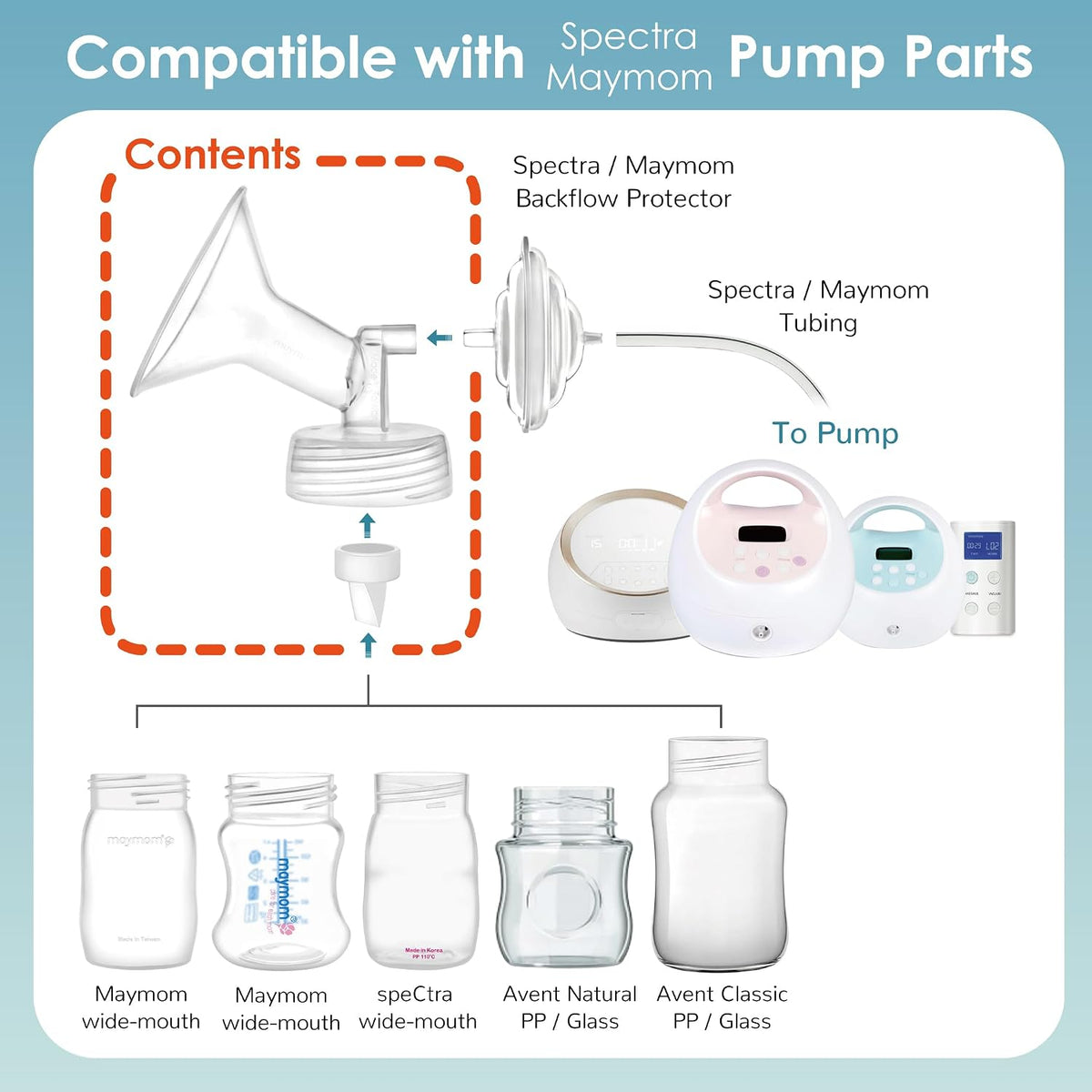 Maymom Brida de 18mm y válvula de pico de pato compatible con Spect...