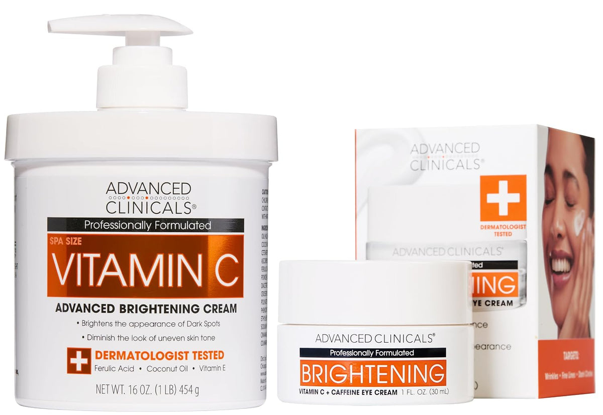 Advanced Clinicals Loción de crema corporal iluminadora con vitamin...