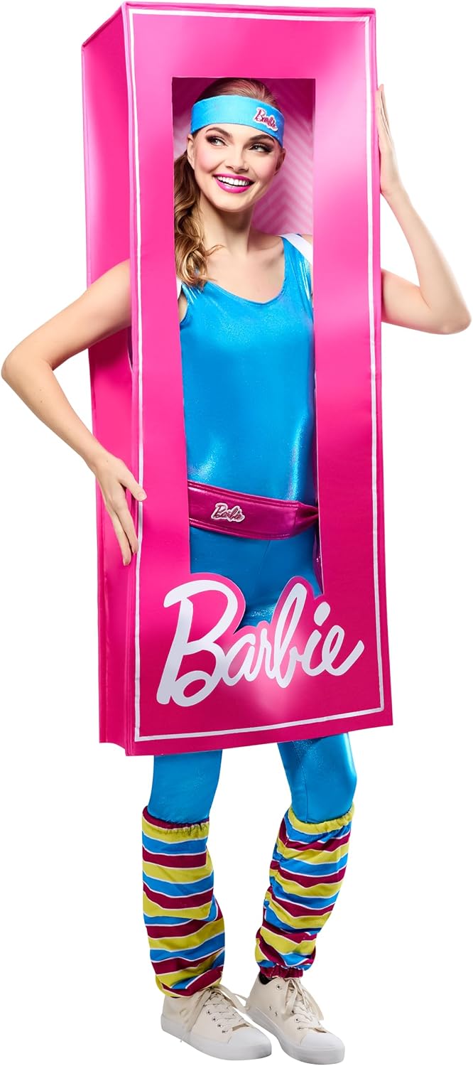Rubies Barbie: Disfraz de caja de muñeca Barbie para adultos, talla...