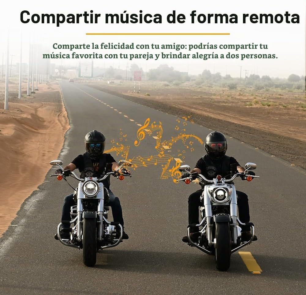 FreedConn FG - Intercomunicador de casco Bluetooth, comunicación de...