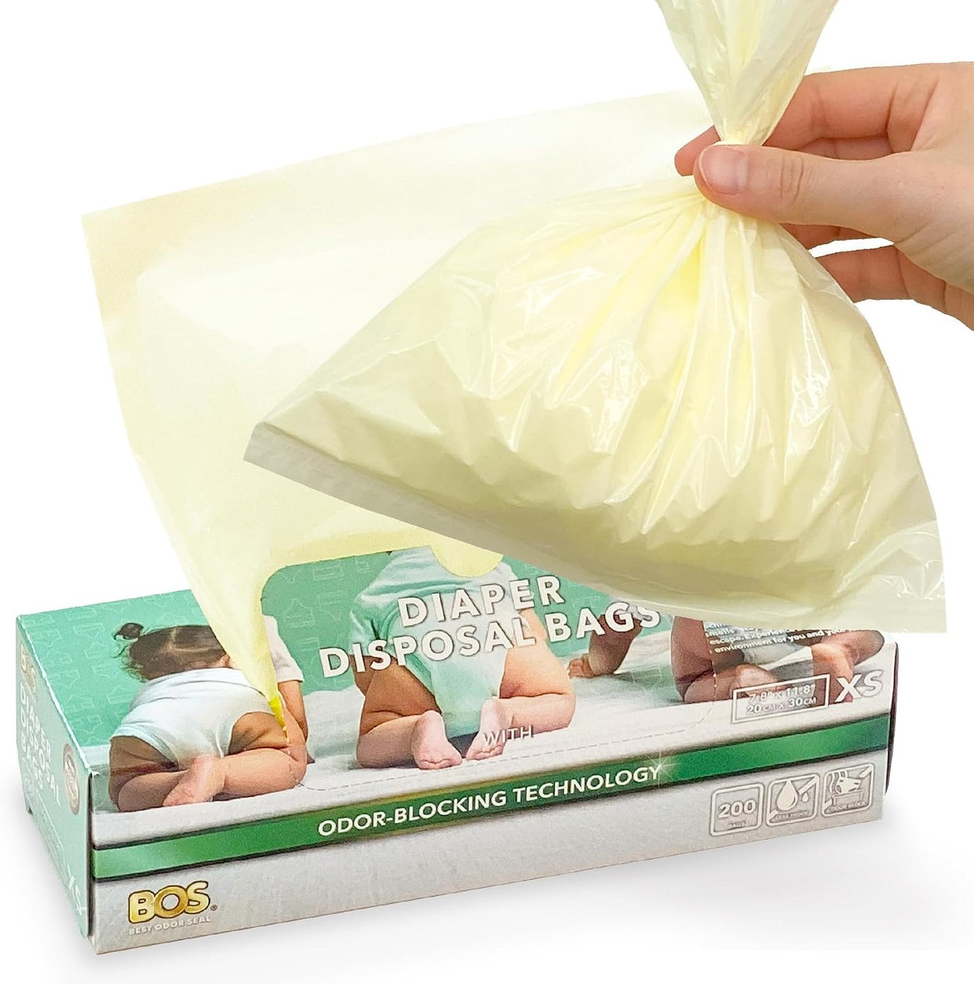 BOS, Bolsas de Basura para Pañales Sucios con Sellado de Olores - B...
