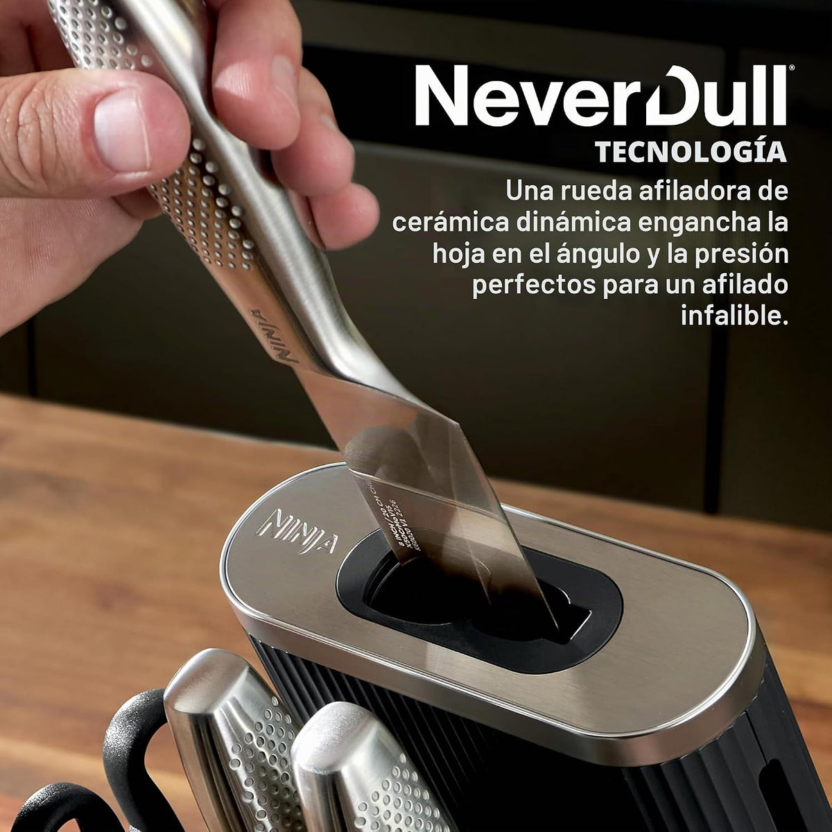 Juego de cuchillos afiladores Ninja NeverDull® Pro de 11 piezas, Fo...