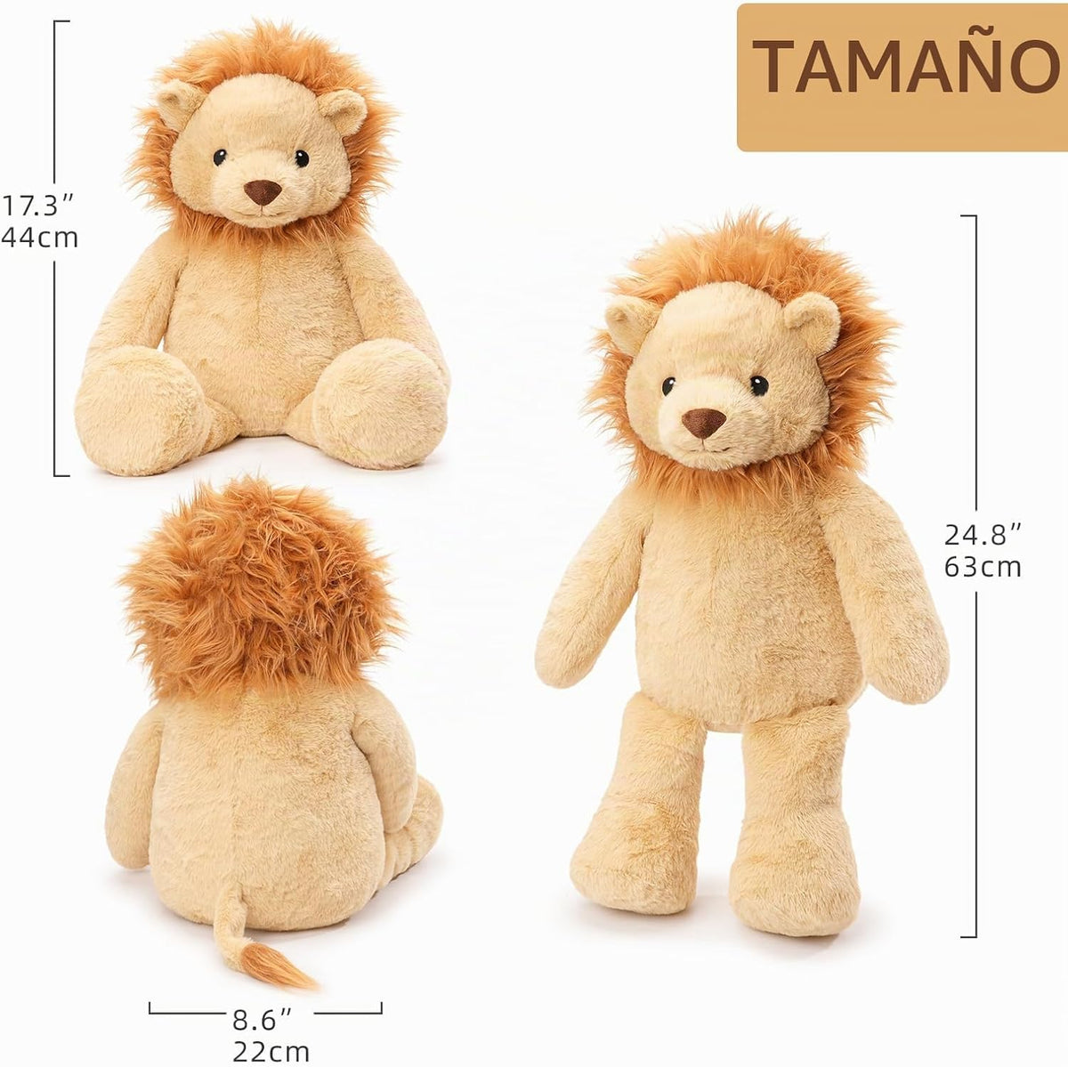 WEIGEDU Animal de peluche aderezable para ropa de niños de 3 a 6 me...
