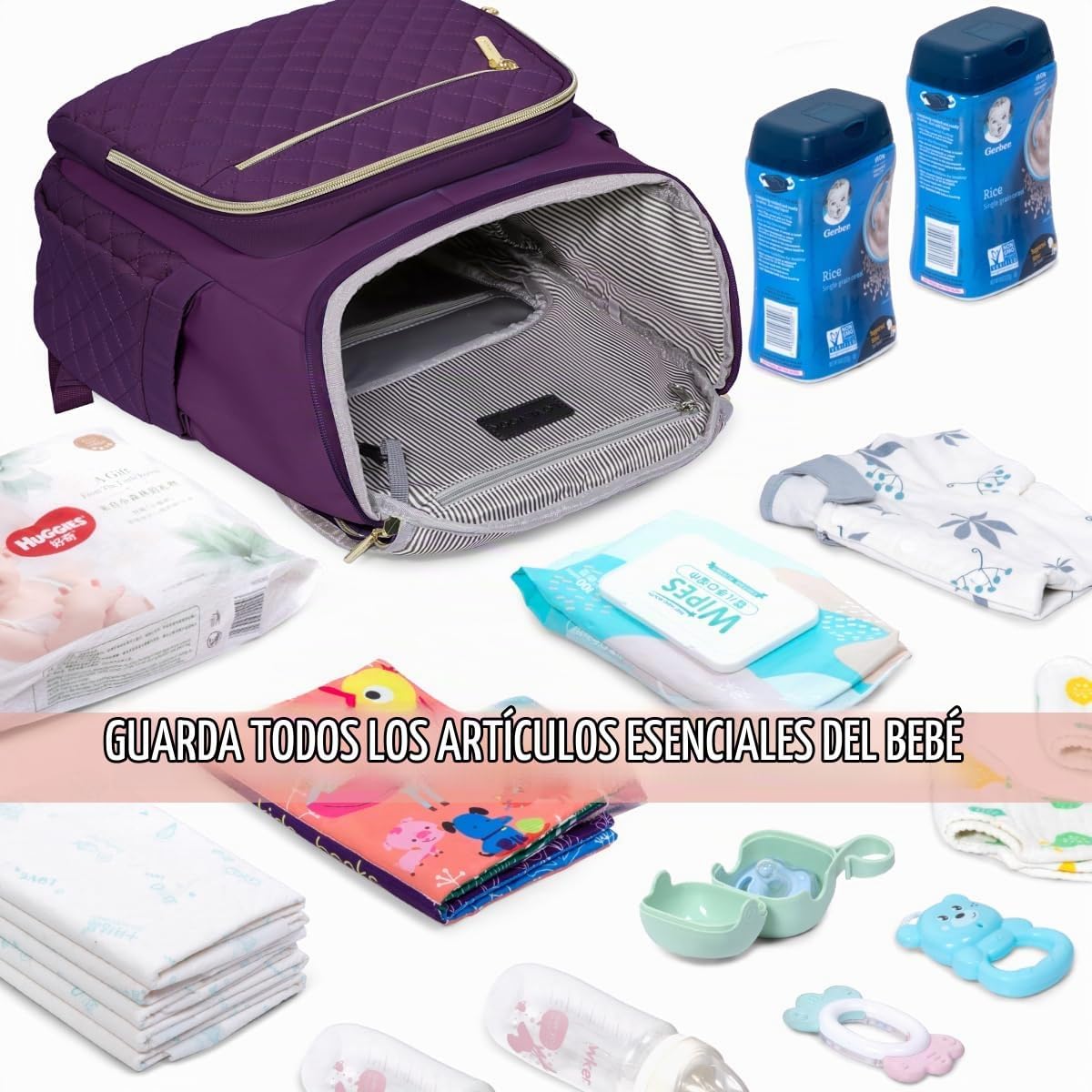 LOVEVOOK Mochila para Pañales de Gran Capacidad con Cambiador Portá...