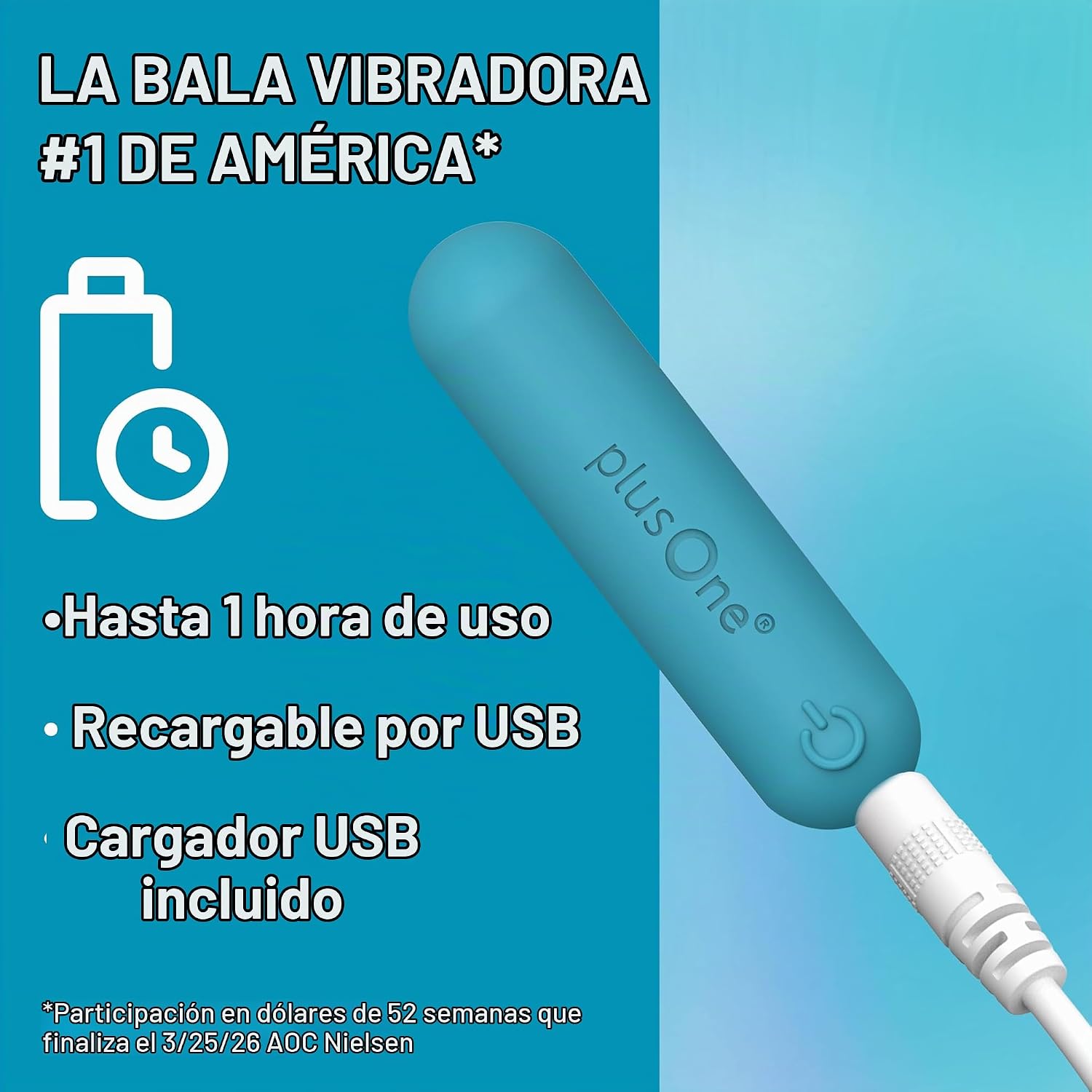 plusOne Vibrador bala para mujer, mini vibrador, silicona segura pa...