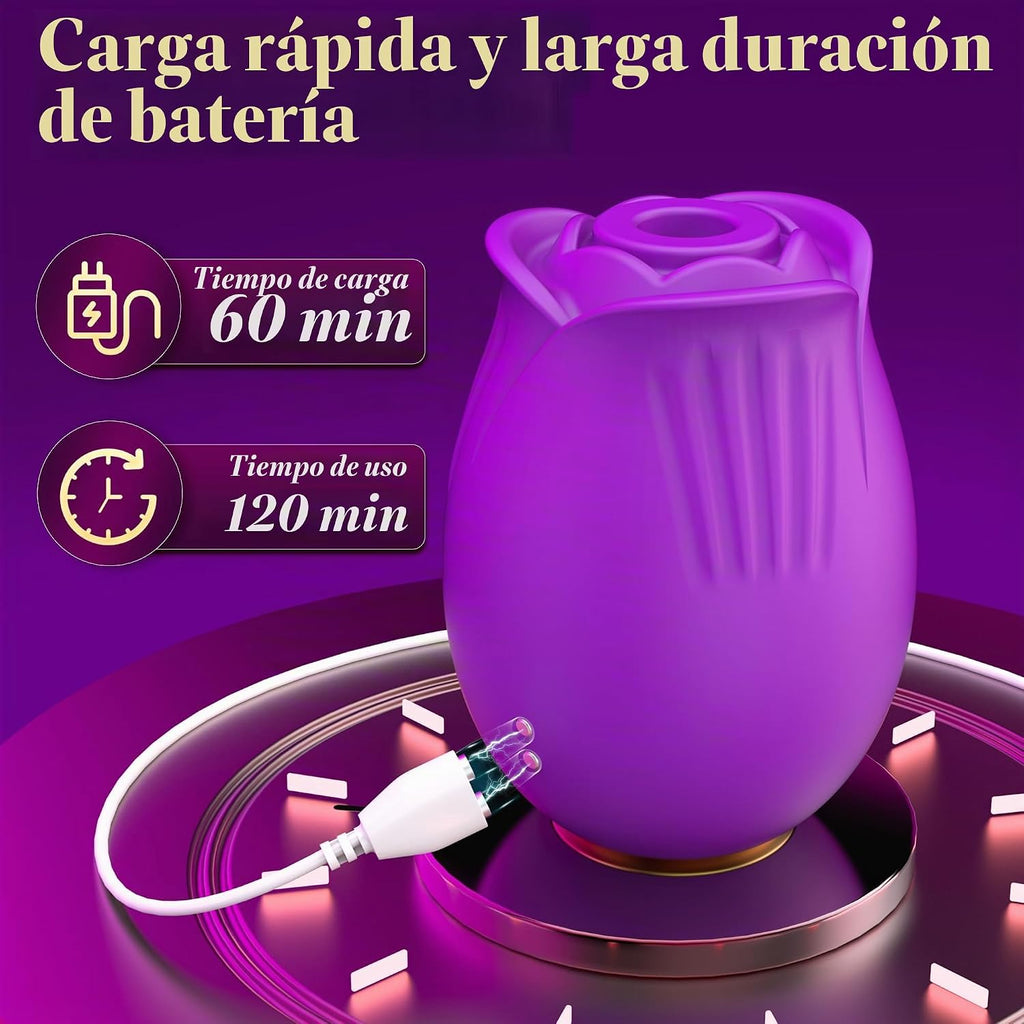 Gasevimo Juguete sexual con vibrador de succión de rosas, control d...