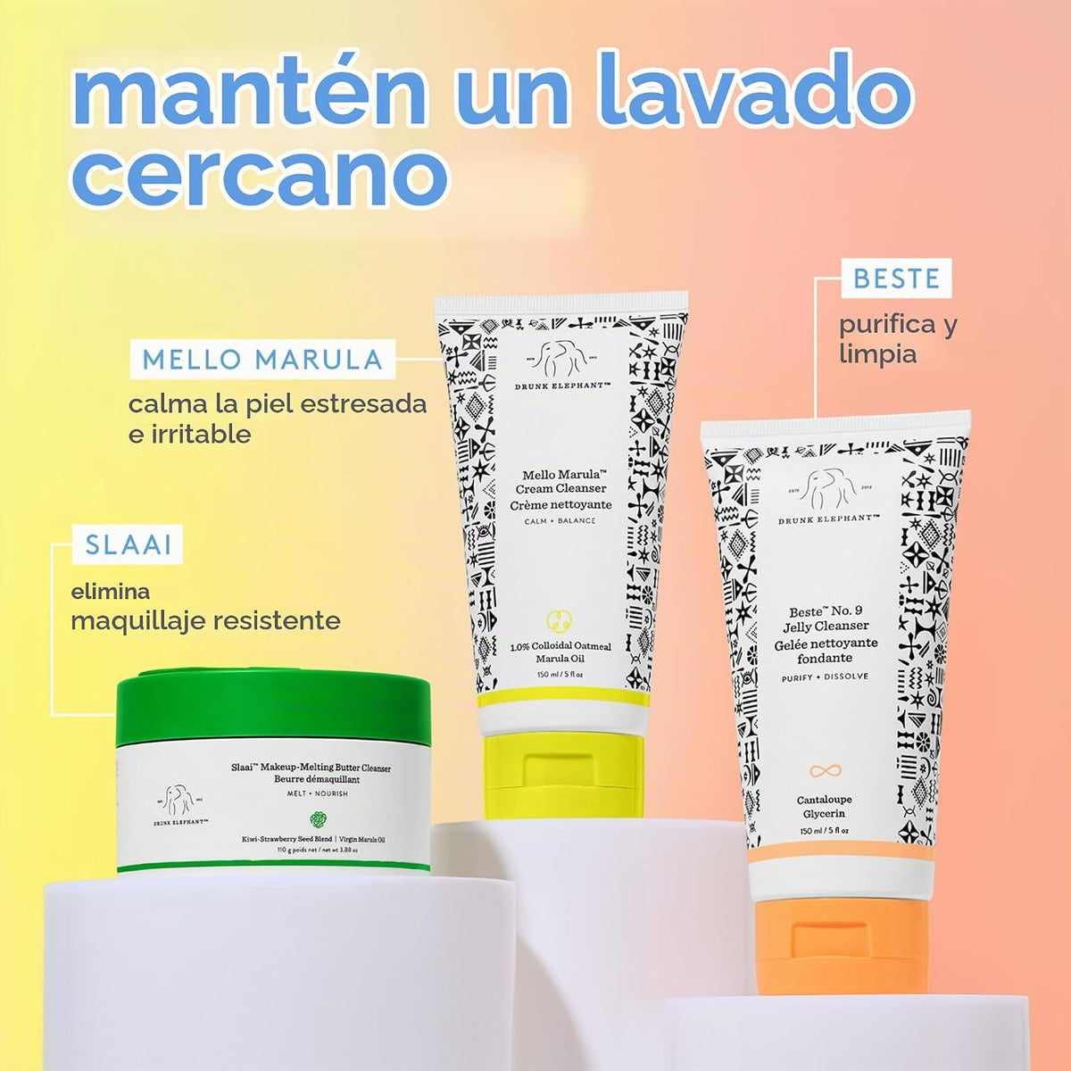 Drunk Elephant Mello Marula Cream Cleanser - Lavado facial calmante...