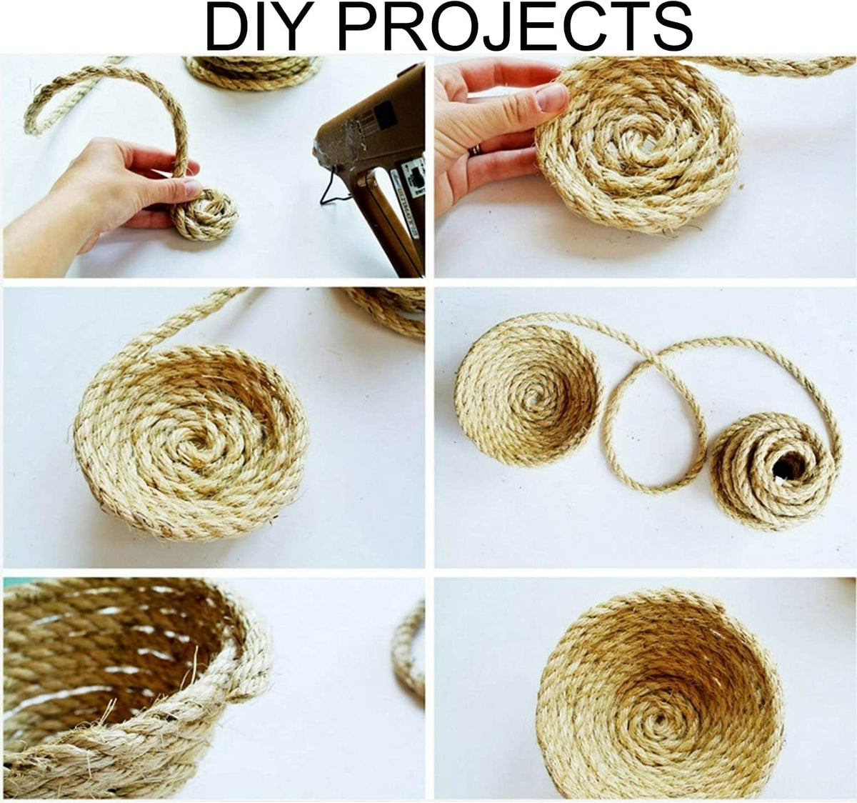 ATERET Cuerda de sisal de fibra natural de 3\/8 pulgadas por 100 pi...