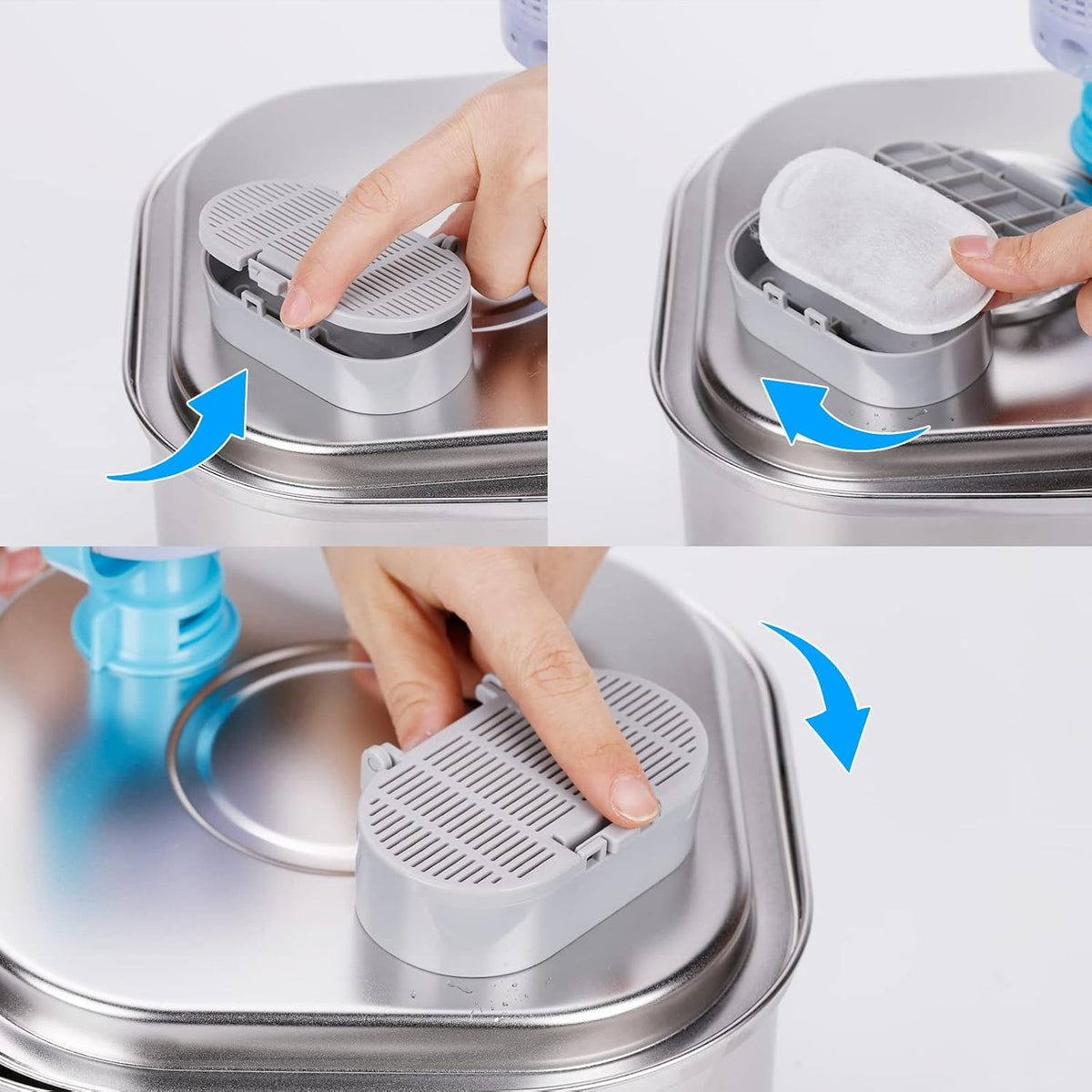 NautyPaws Filtros de fuente de agua para gatos, paquete de 8 filtro...