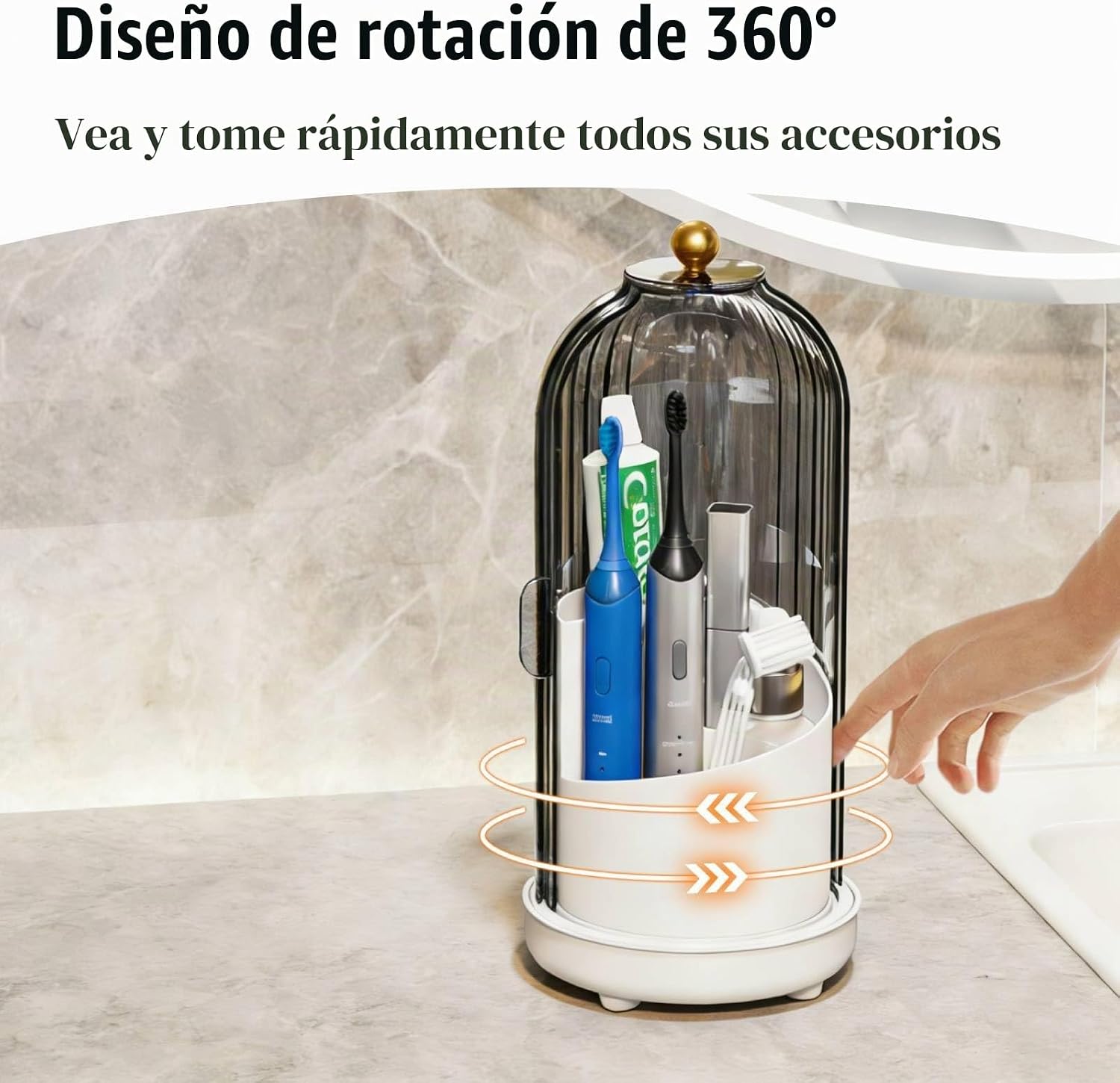 Soporte para utensilios en forma de jaula de pájaros con tapa, orga...