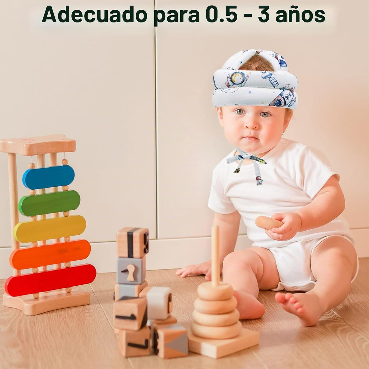 Protector de cabeza de bebé, casco infantil, sin golpes, cojín de s...