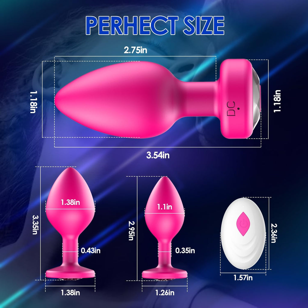 Vibrador de juguetes sexuales con enchufe anal, kit de entrenamient...