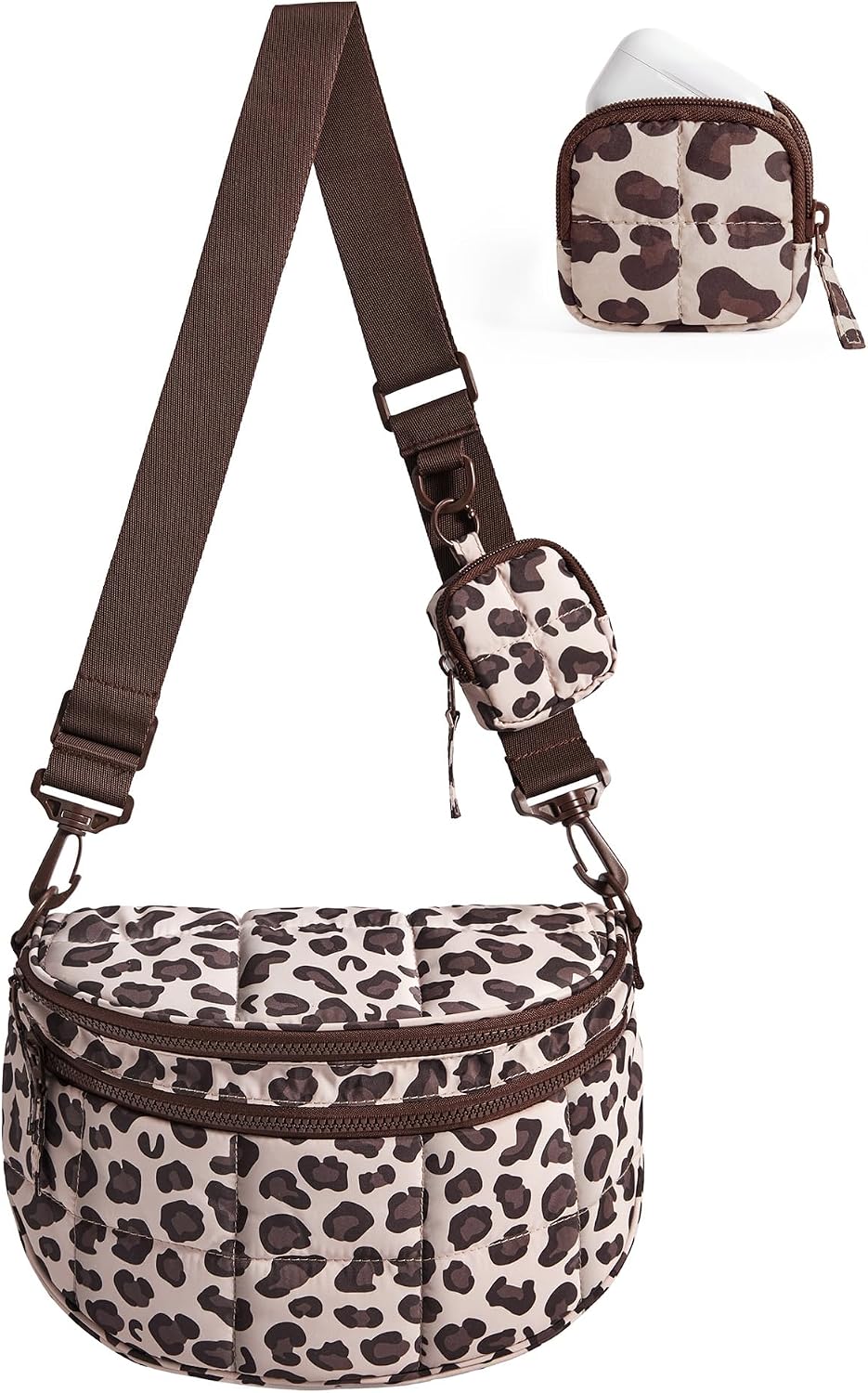 BAGSMART Bolsos cruzados para mujer, bolsa acolchada con bolsa | Bo...