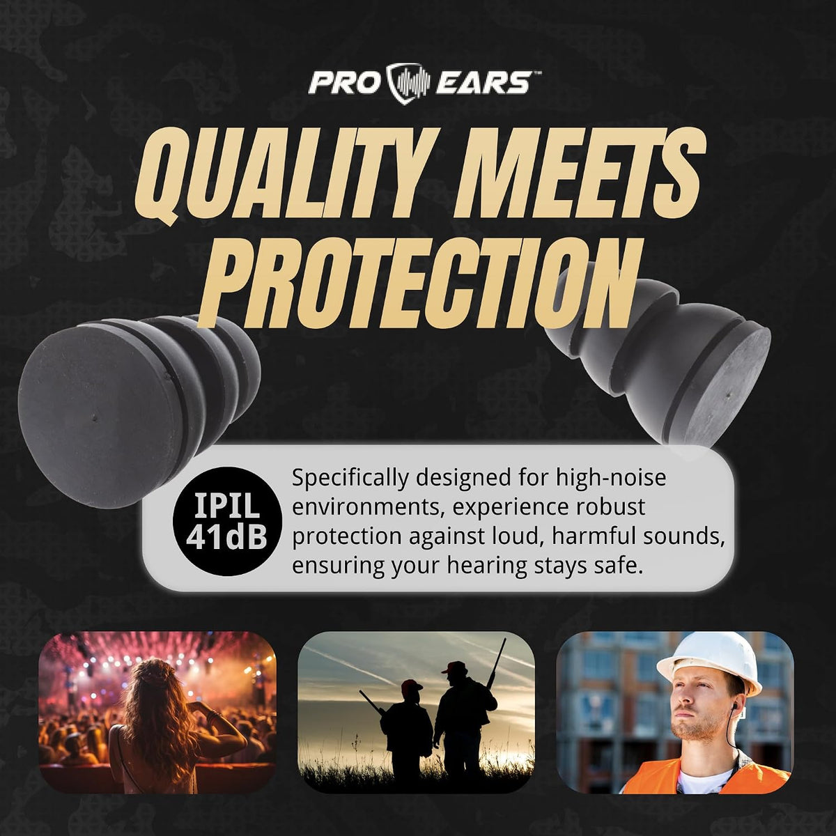 Pro Ears Tapones audiomorfos, protección auditiva para disparos, au...