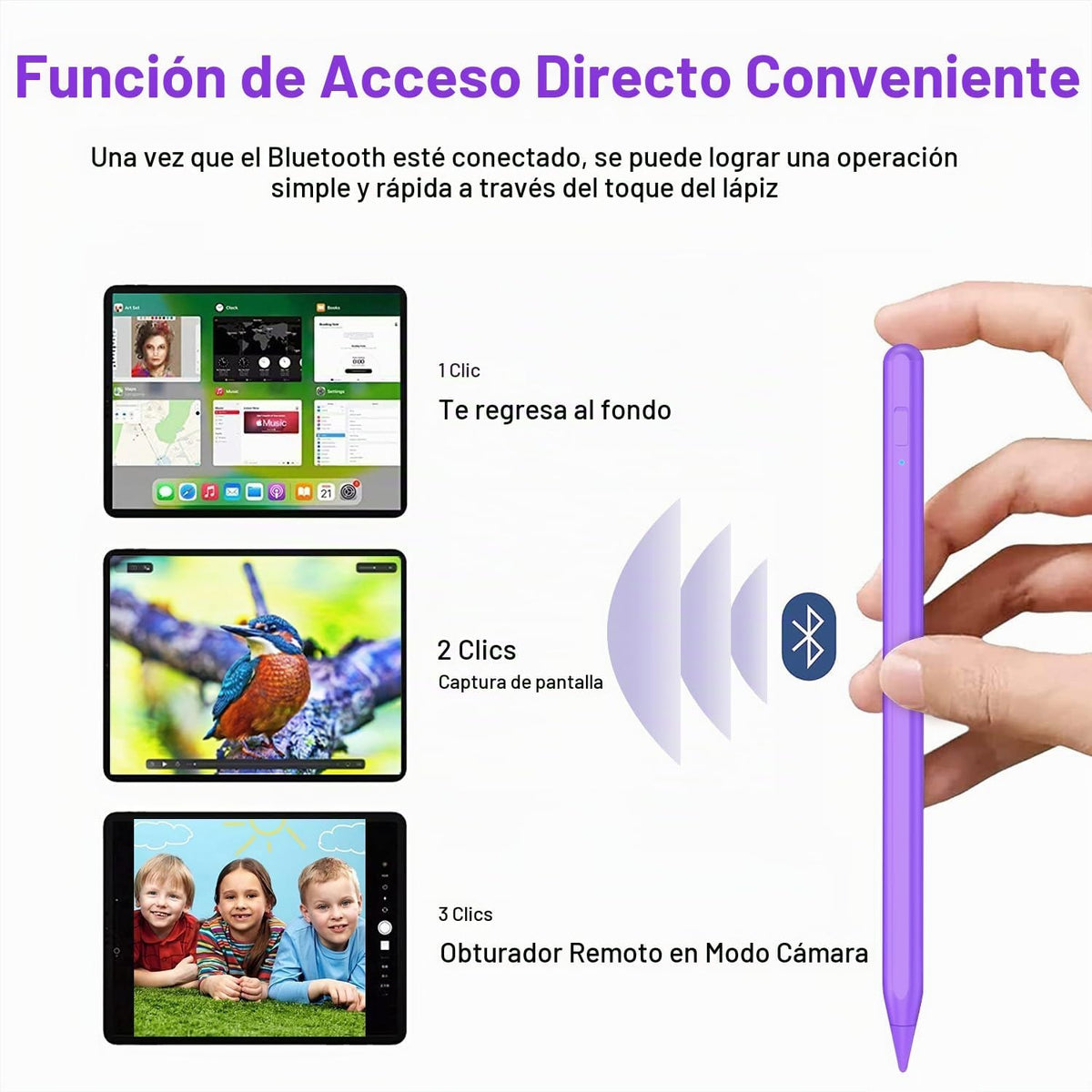 Lápiz óptico para iPad 2018-2026 con rechazo de palma, Apple Pencil...