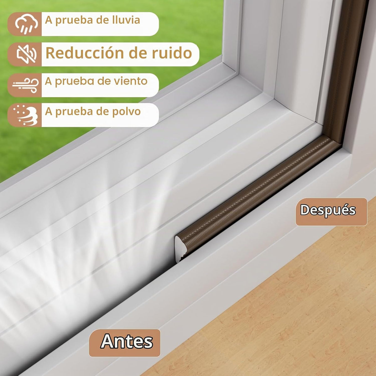 118\u201D Tira de sellado de ventana de espuma en forma de cuña, ti...