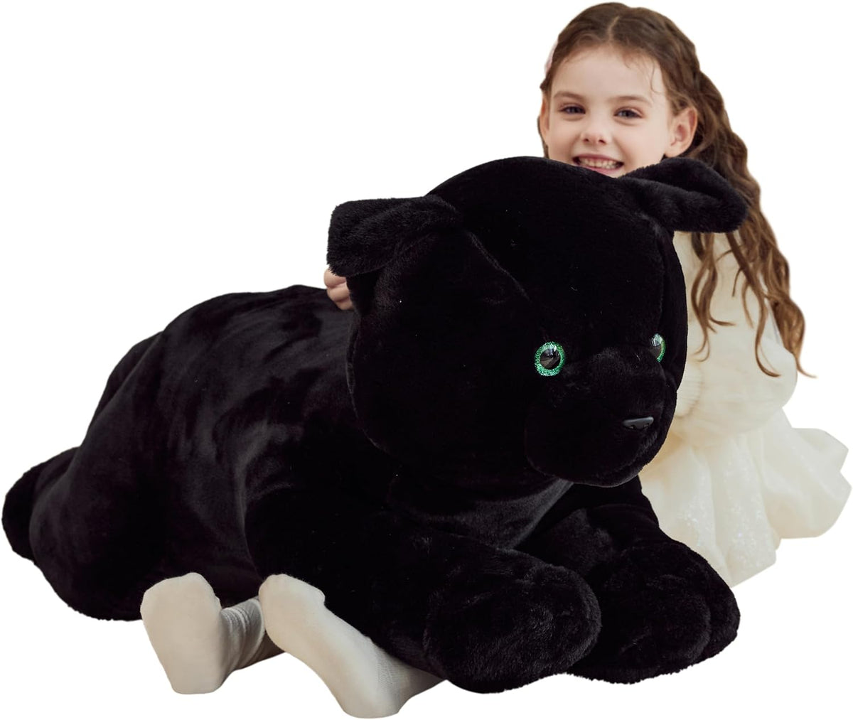 IKASA - Animales de peluche de gato negro, juguetes de peluche giga...