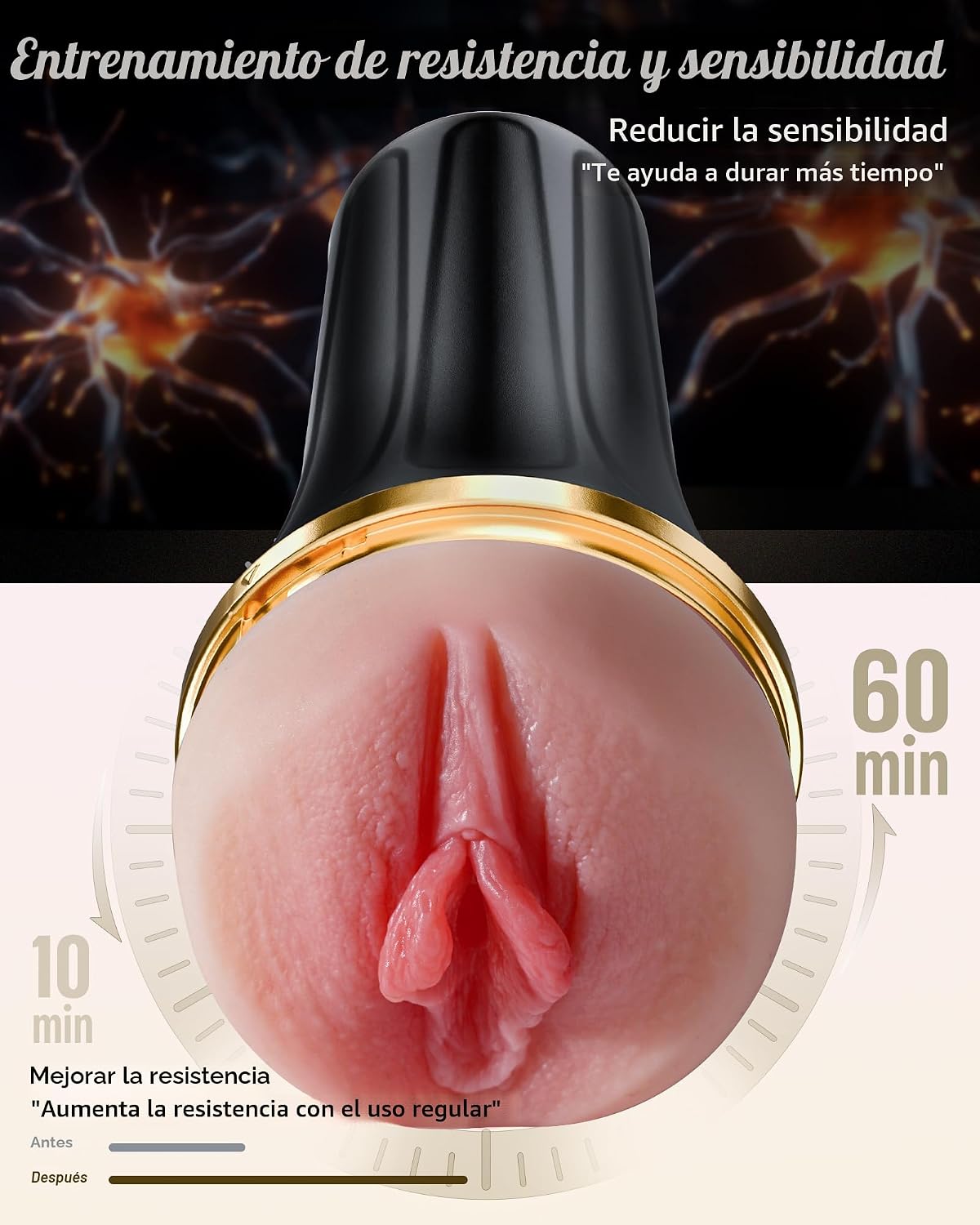 EINSEO - Masturbador masculino con mangas duales, bolsillo de 7.5 p...