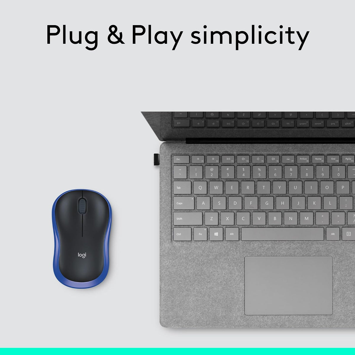 Logitech Ratón inalámbrico ambidiestro compacto M185 con empuñadura...