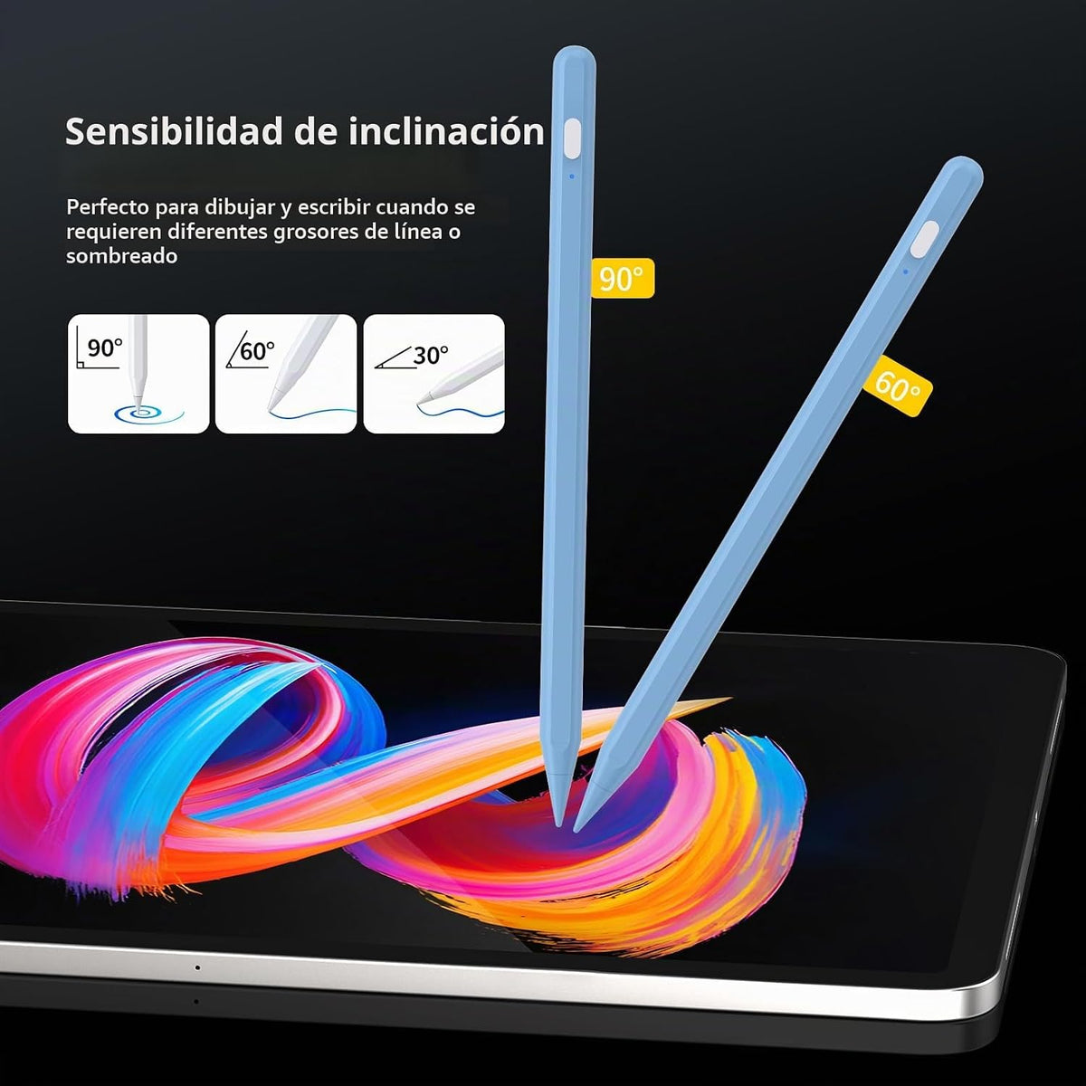 Lápiz óptico para iPad 2018-2026, 2 iPencil de carga rápida USB-C c...