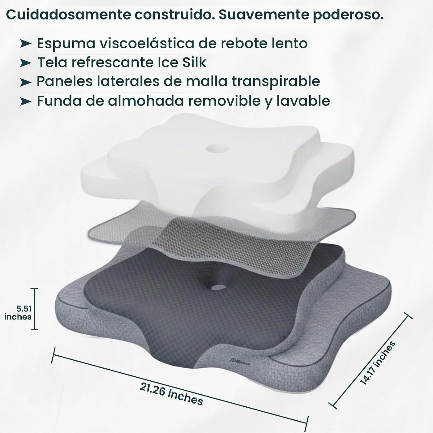 piluxx Almohada cervical ergonómica para dormir \u2013 Almohada cer...