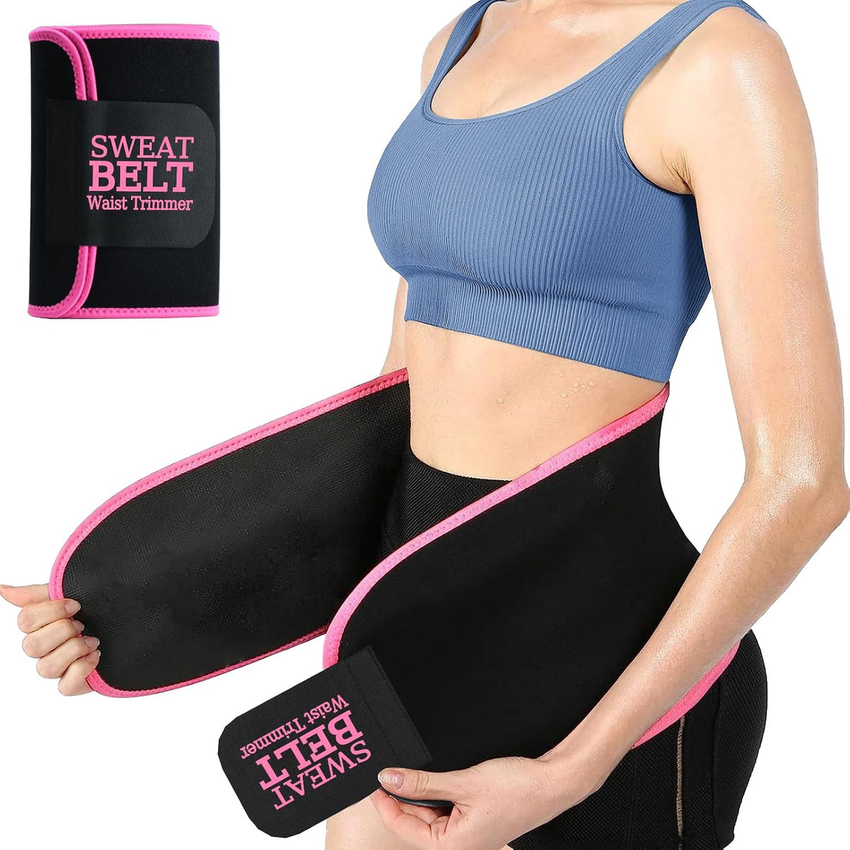 ZPP Entrenador de cintura para mujeres y hombres, banda de sudor de...