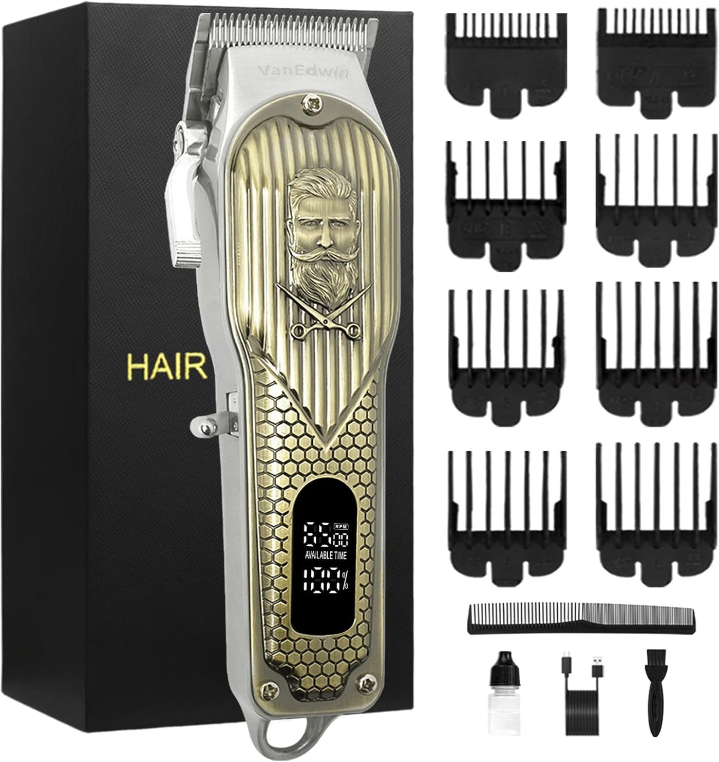 VanEdwin - Cortadora de pelo profesional de alta potencia para homb...