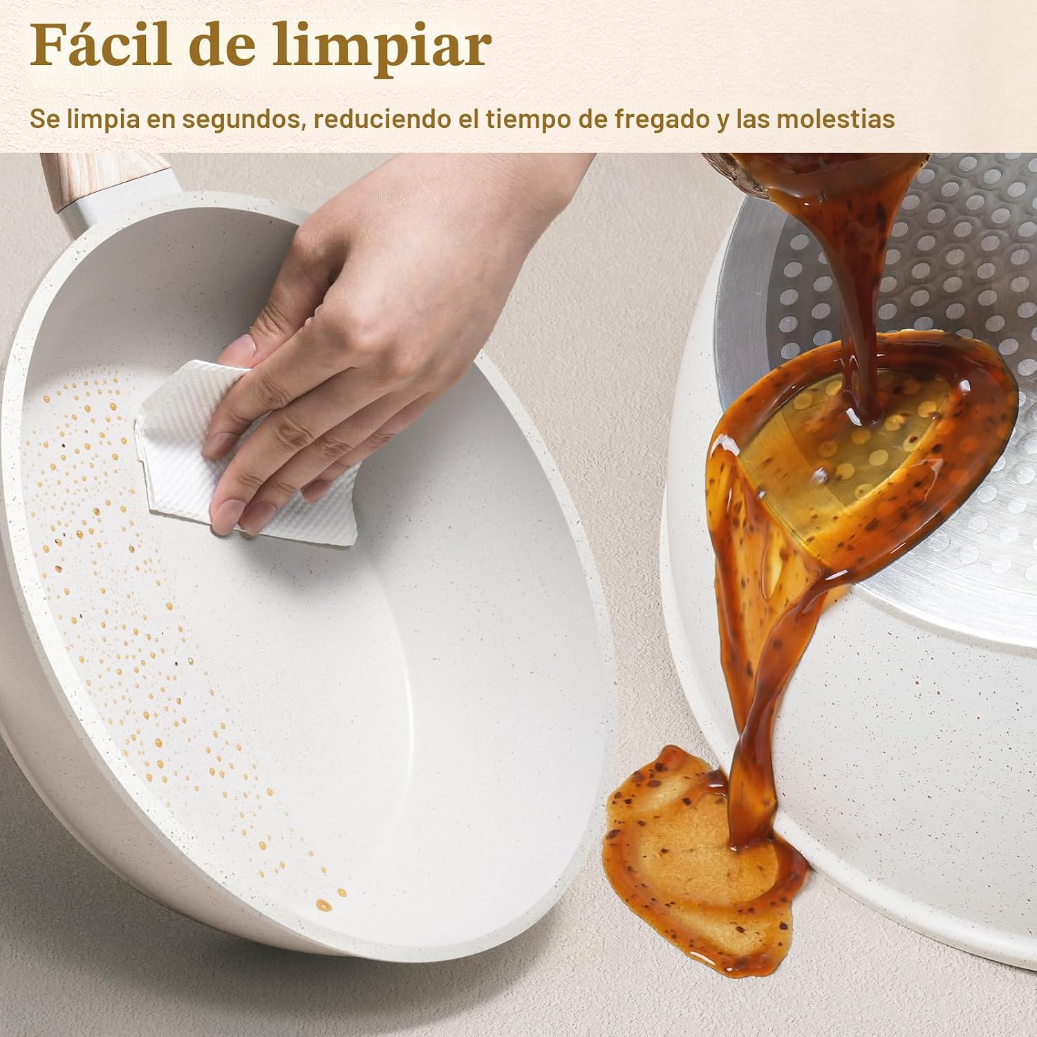 SODAY Juego de ollas y sartenes antiadherentes, 12 piezas de utensi...