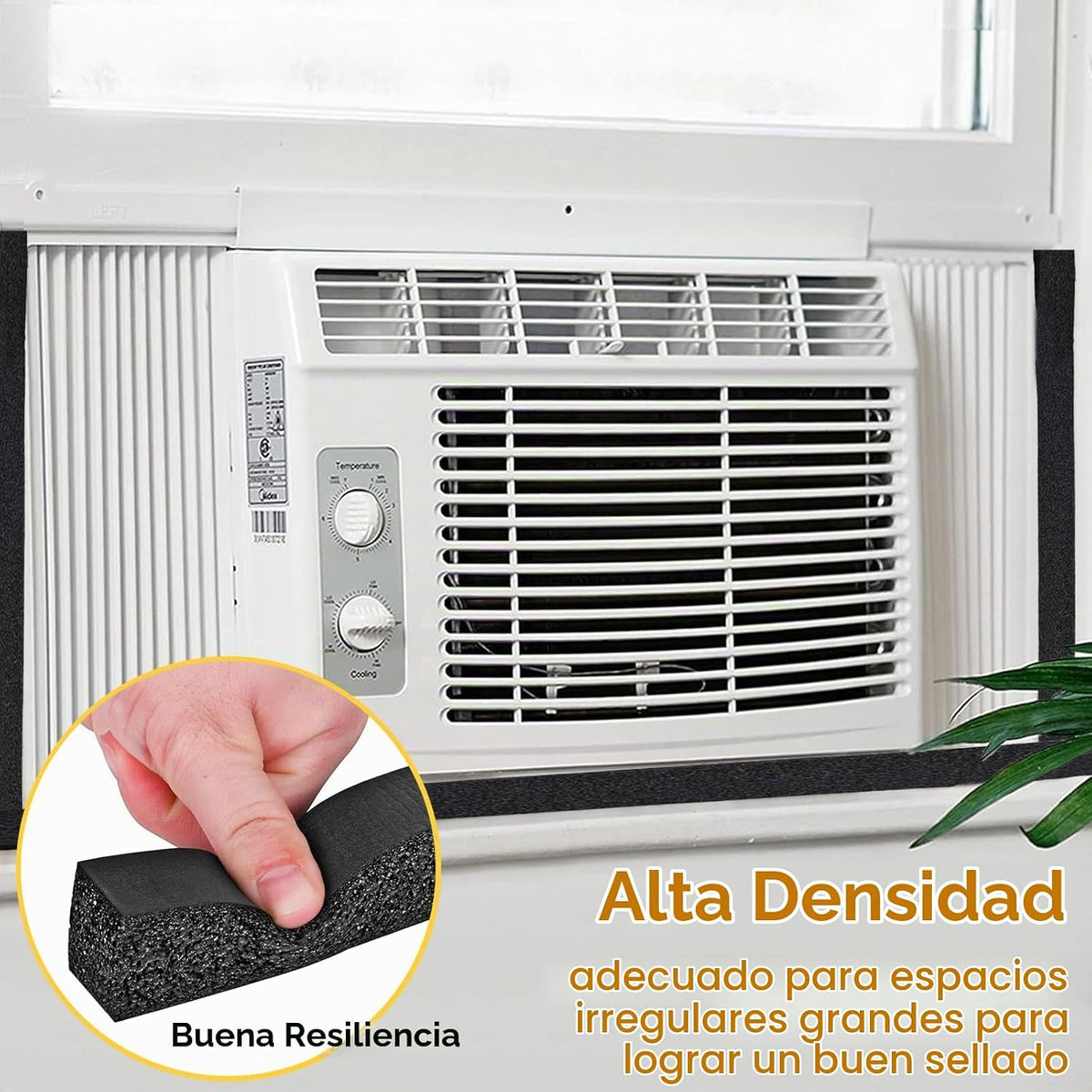 Cinta de espuma de alta densidad para sello de ventana de aire acon...