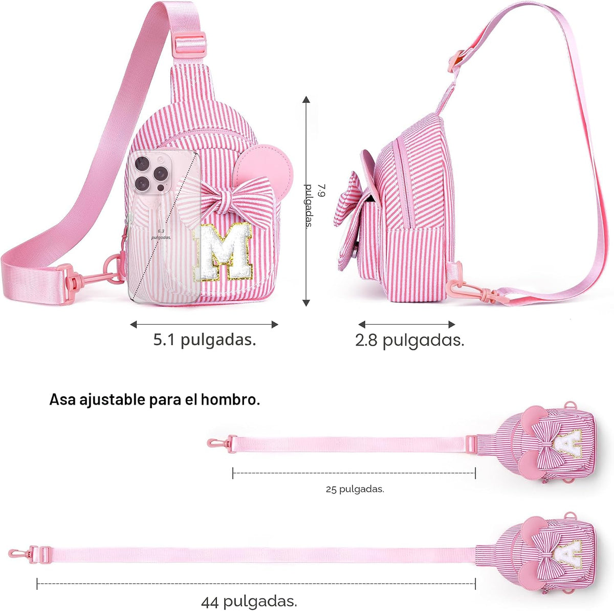 QLOVEA Regalos personalizados para niñas, bolso bandolera para niño...